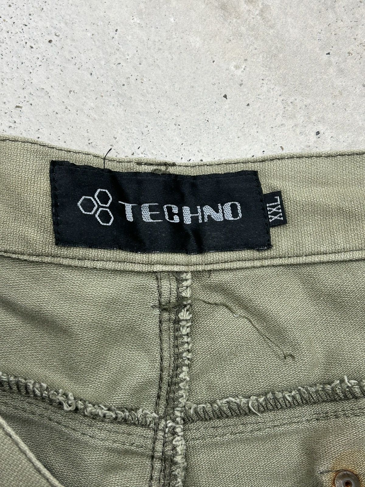 20471120 × GOSTAR DE FUGA × Japanese Brand Techno Japan Double Waist Baggy Cargo Parachute Faded Green Size US 35 - 20 Thumbnail