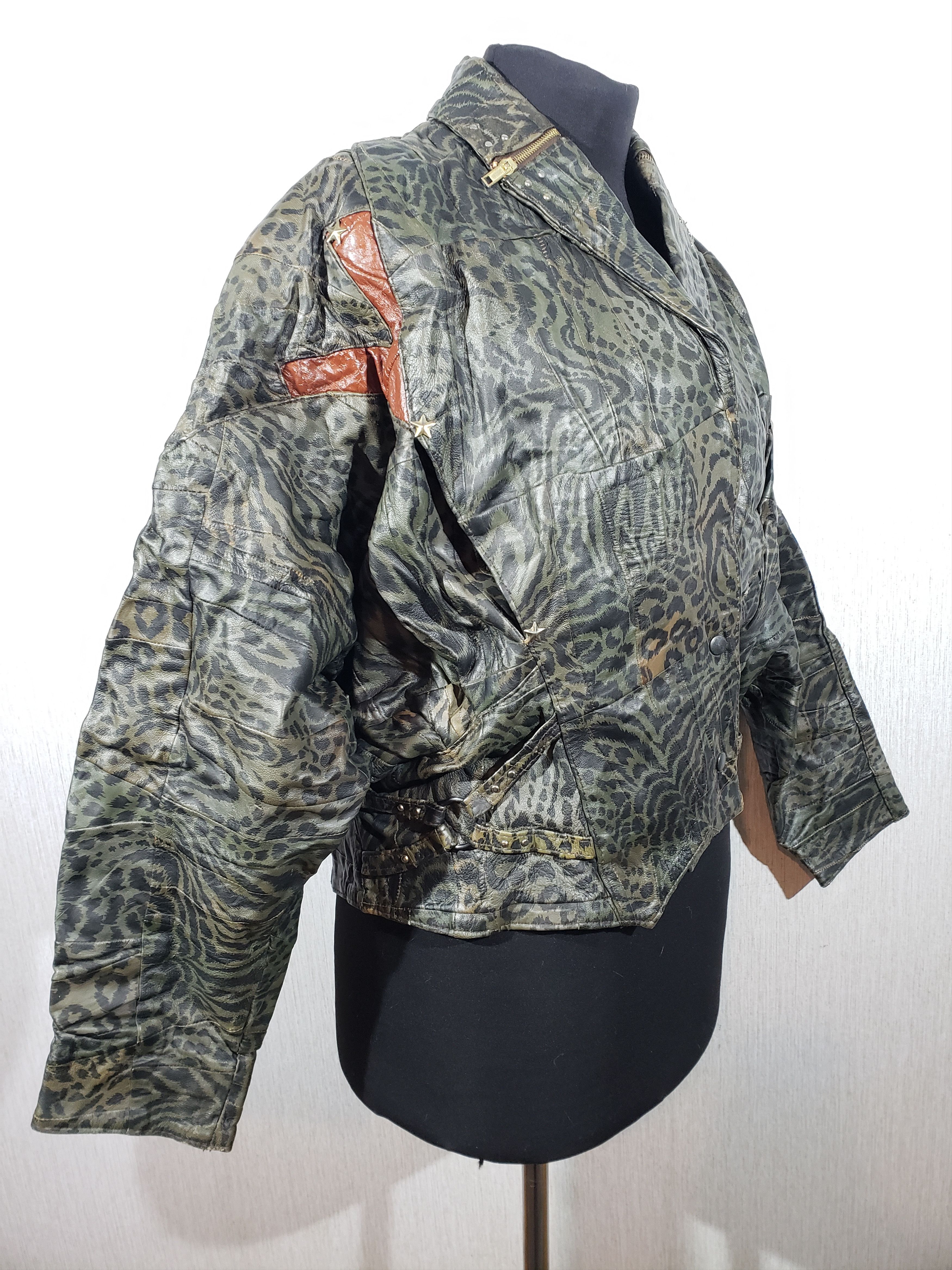 Other Stylish women's leather jacket in bat style. Size L / US 10 / IT 46 - 3 Thumbnail