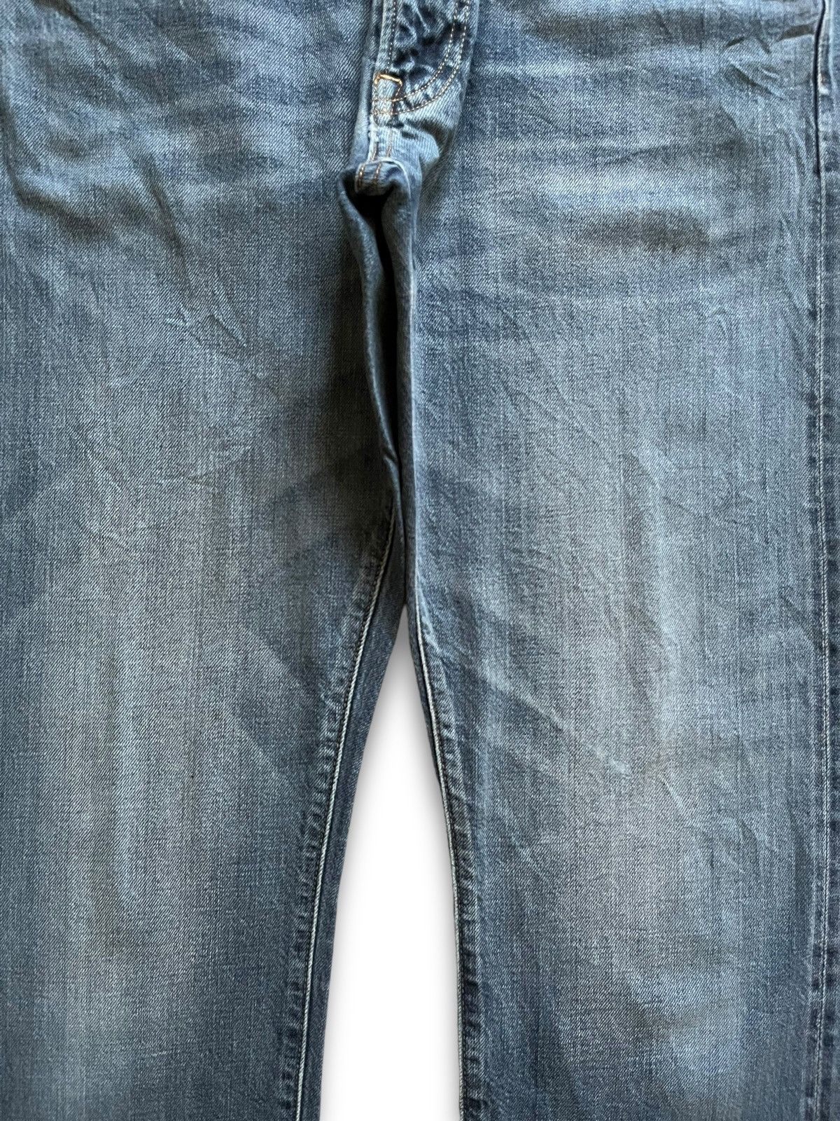 Japanese Brand × Uniqlo Vintage Japanese Uniqlo Selvedge Distressed Loose Blue Jeans Size US 35 - 6 Thumbnail