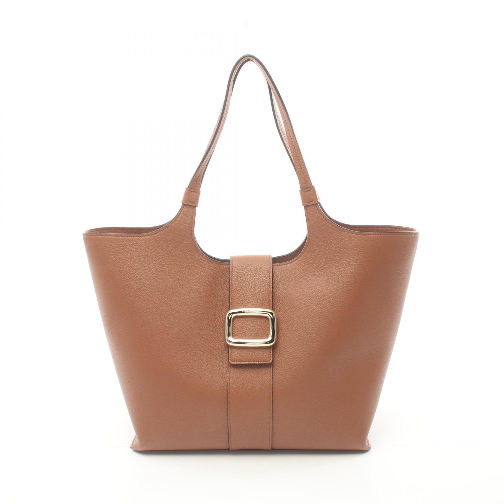 Roger Vivier Roger Vivier Viv Shock Leather Tote Bag Leather Tote Bag Rbwaoga0300Qv7S018 in Brown, Women's