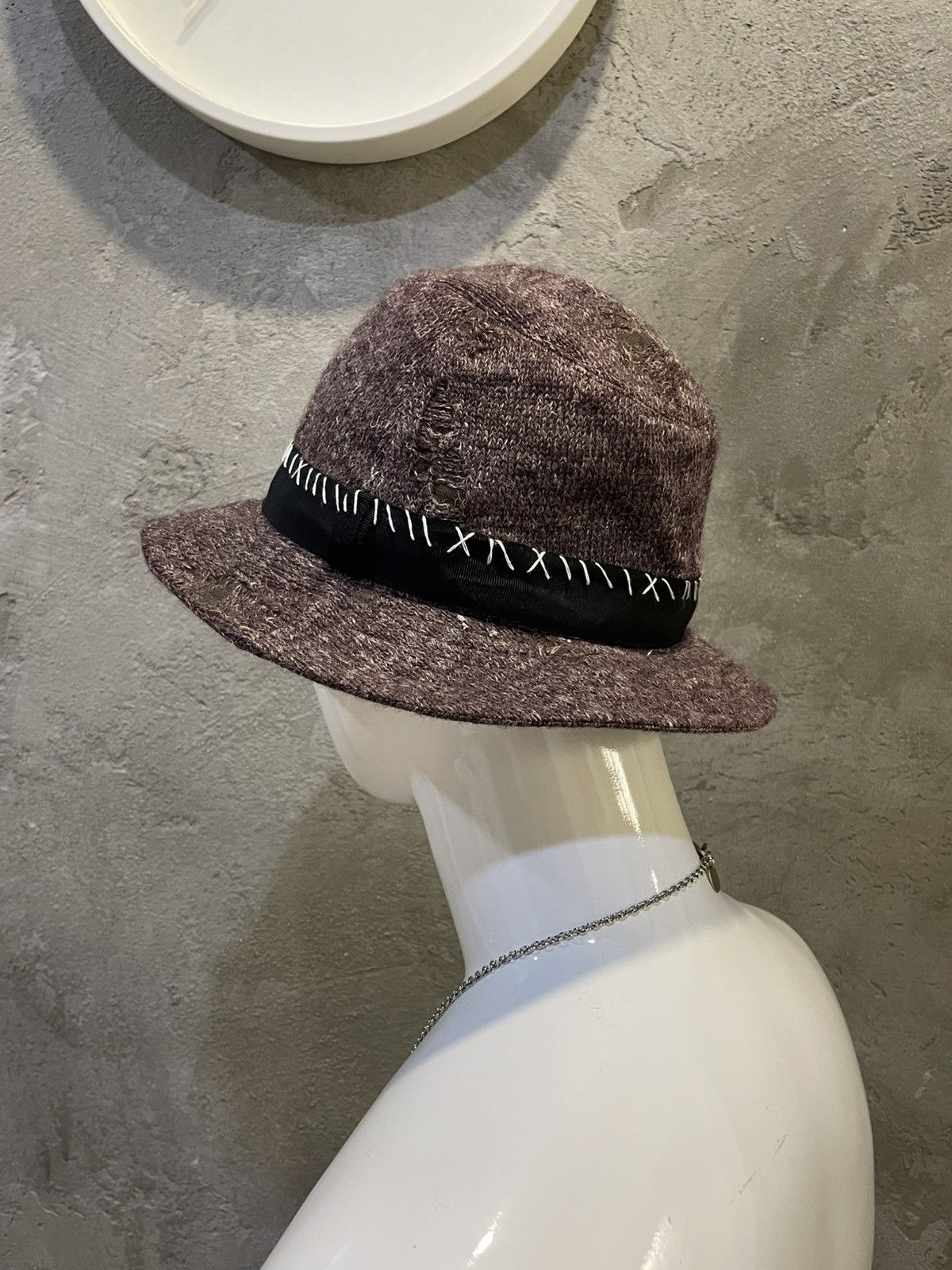 Maison MIHARA YASUHIRO Maison Miharayasuhiro x Ca4la Crochet Distressed Style Hats Size ONE SIZE - 4 Thumbnail