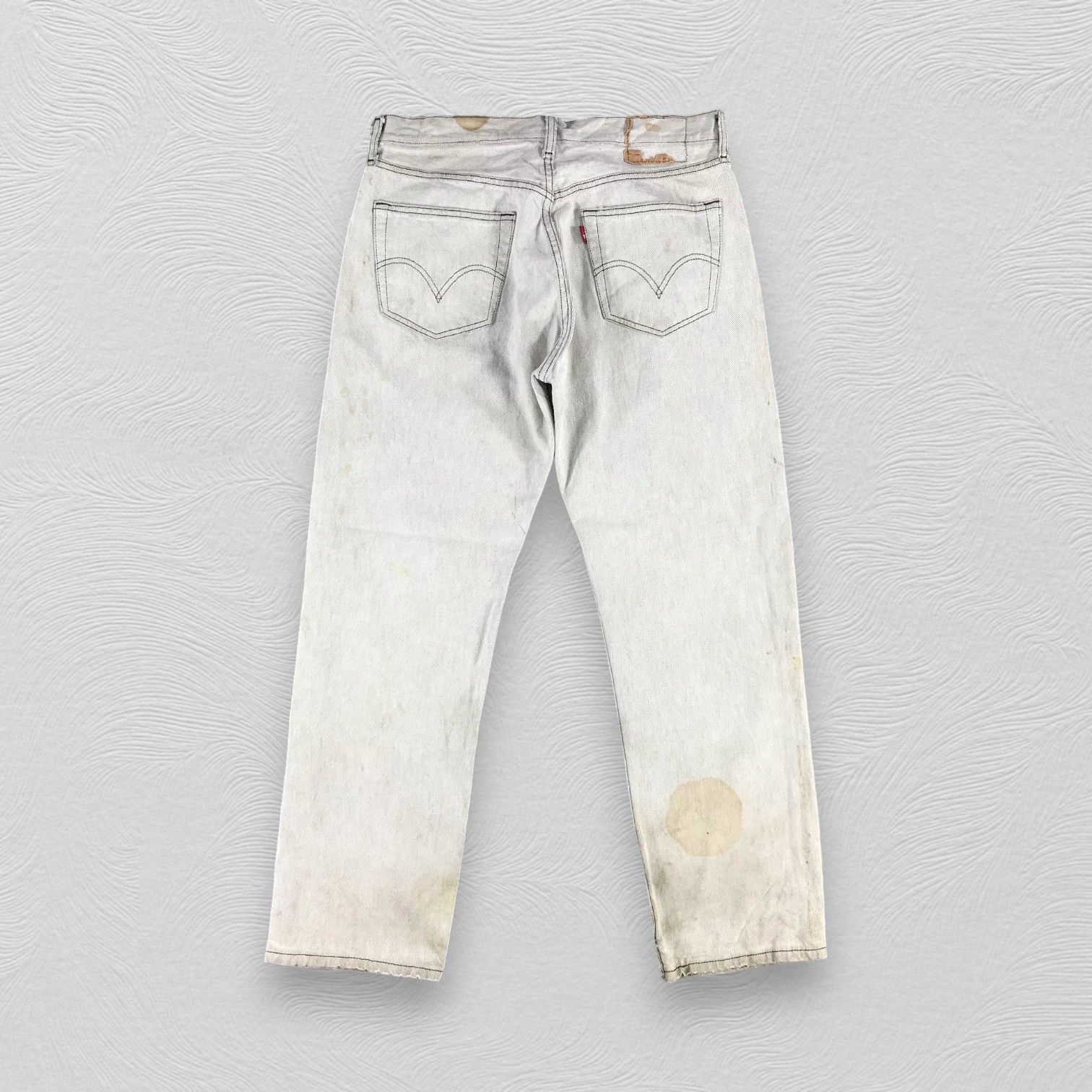 Levi's Vintage Levis 501 Jeans Dirty Faded Gray Denim KJ797 Size US 33 - 2 Thumbnail