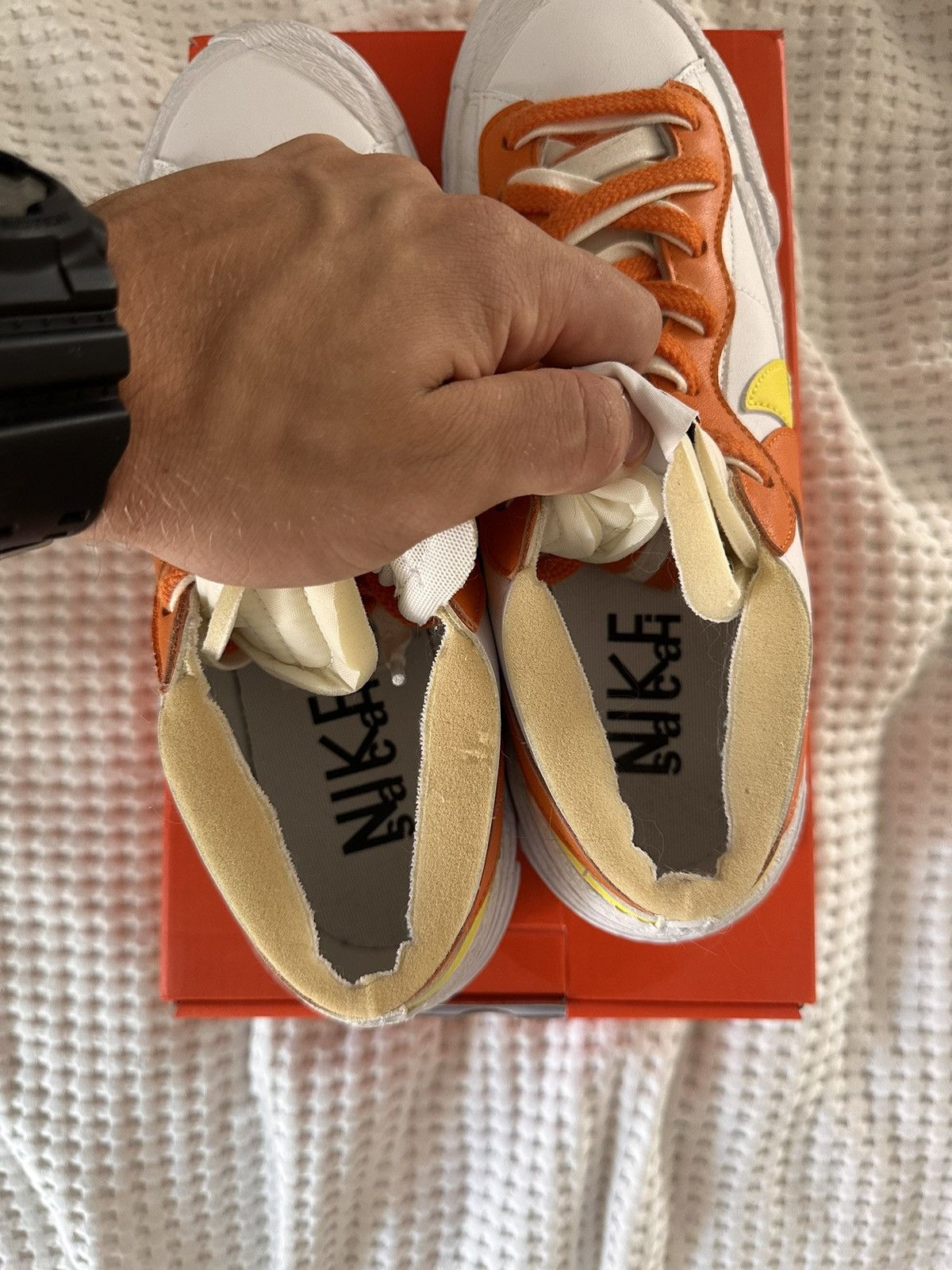 Nike × Sacai Nike Blazer Low Sacai Magma Orange Size US 10.5 / EU 43-44 - 7 Thumbnail