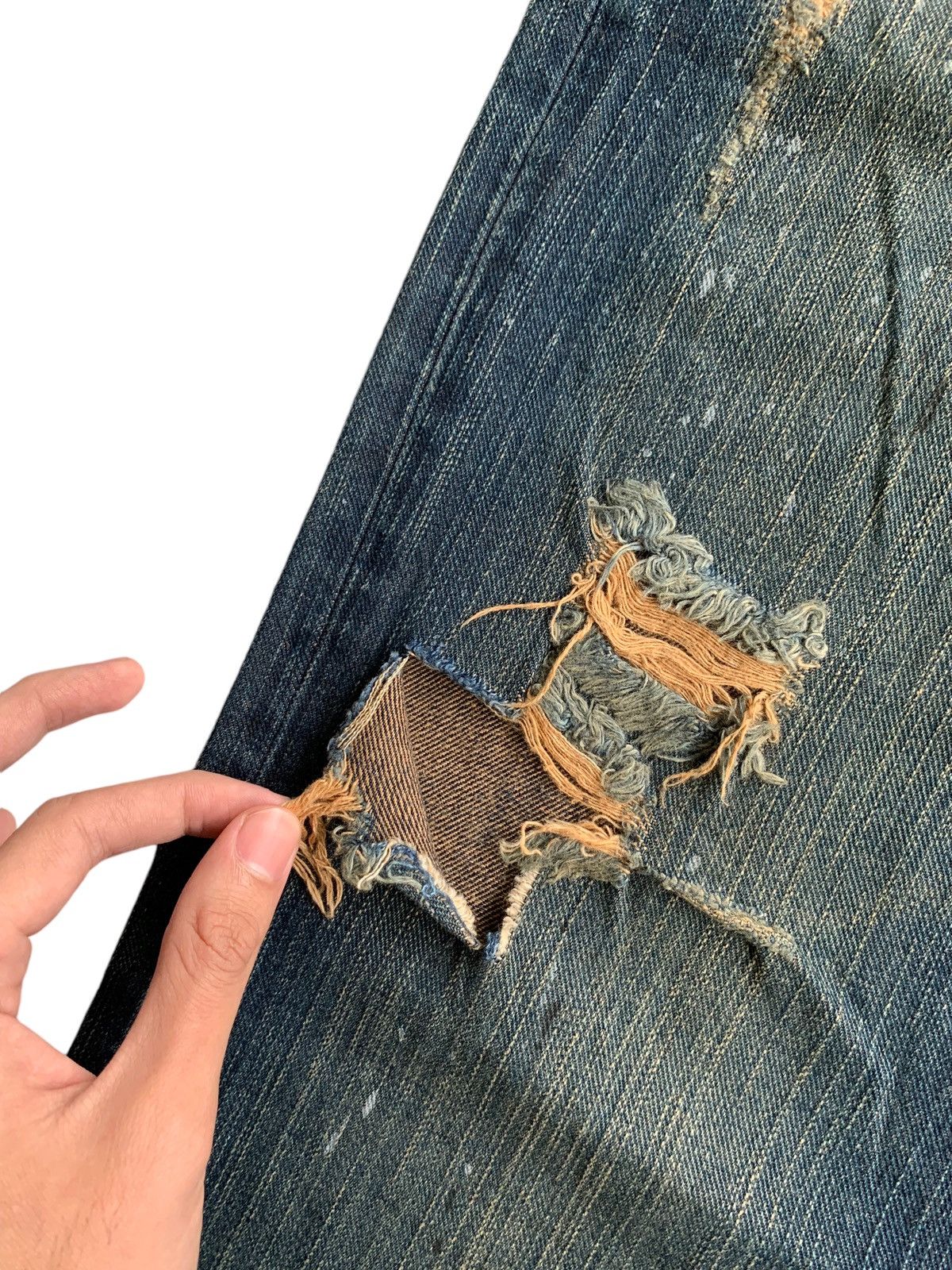 Beauty Beast × Edwin × If Six Was Nine EDWIN XVS PUNK STYLE RUSTY MUDMAX DISTRESSED DENIM☠️🎌 Size US 32 / EU 48 - 19 Thumbnail