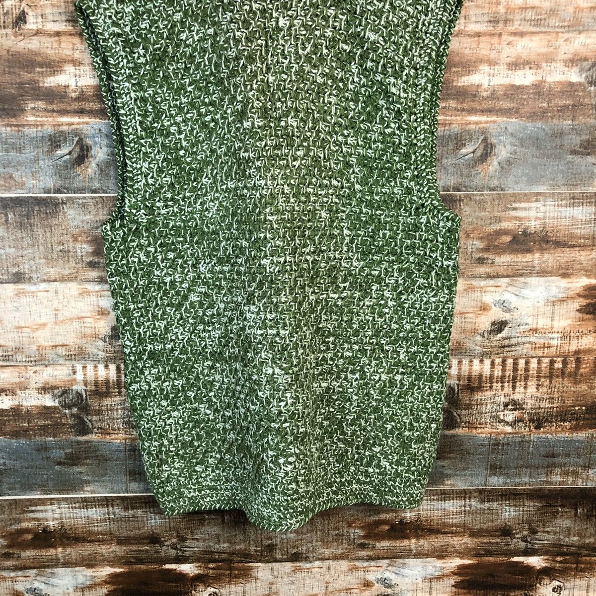 Handmade Hand Made vintage Green Vest Knitwear #A2190 Size US M / EU 48-50 / 2 - 12 Thumbnail