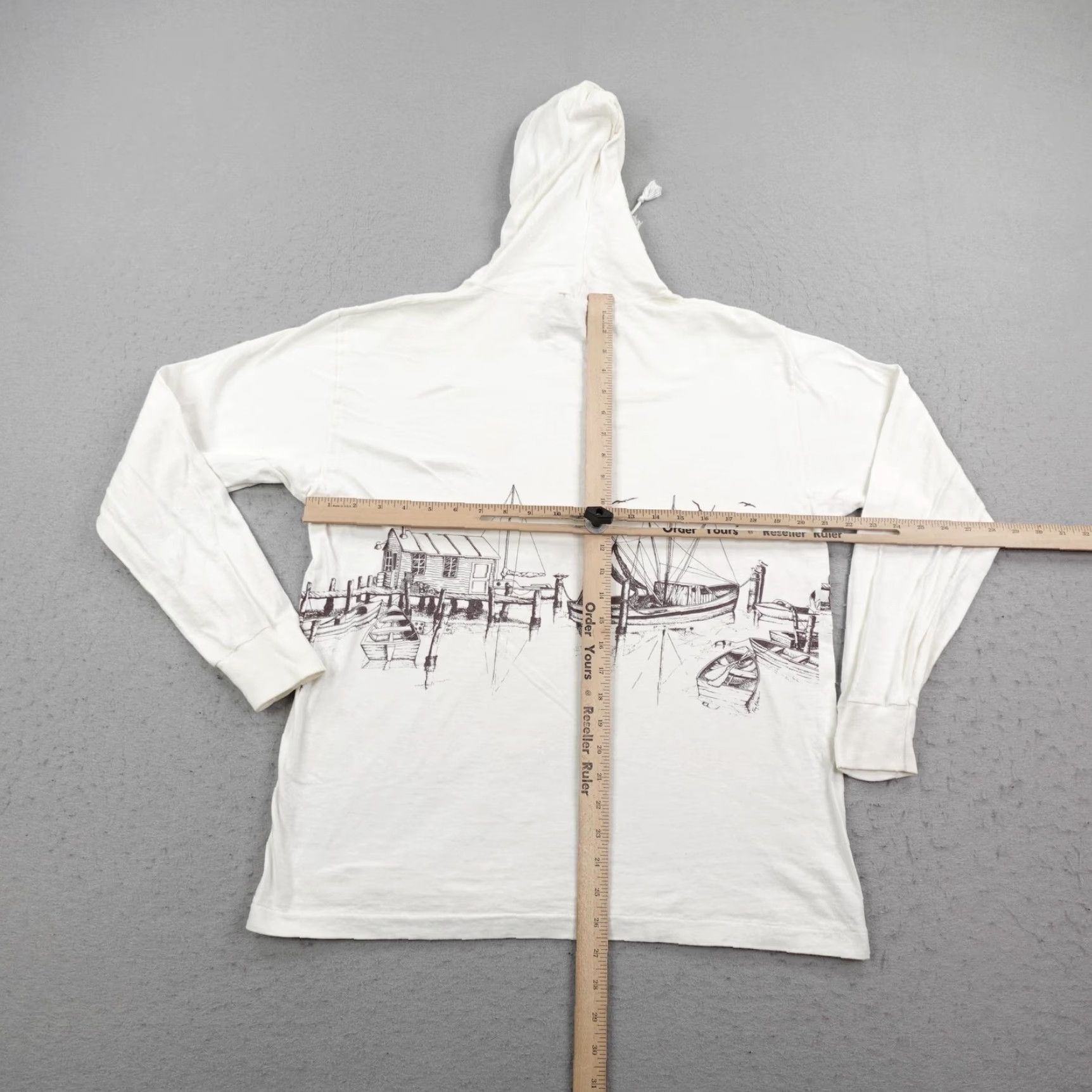 Vintage VINTAGE Sonoma State University Hoodie Mens Large White Hooded T Shirt Tee 80s Size US L / EU 52-54 / 3 - 7 Thumbnail