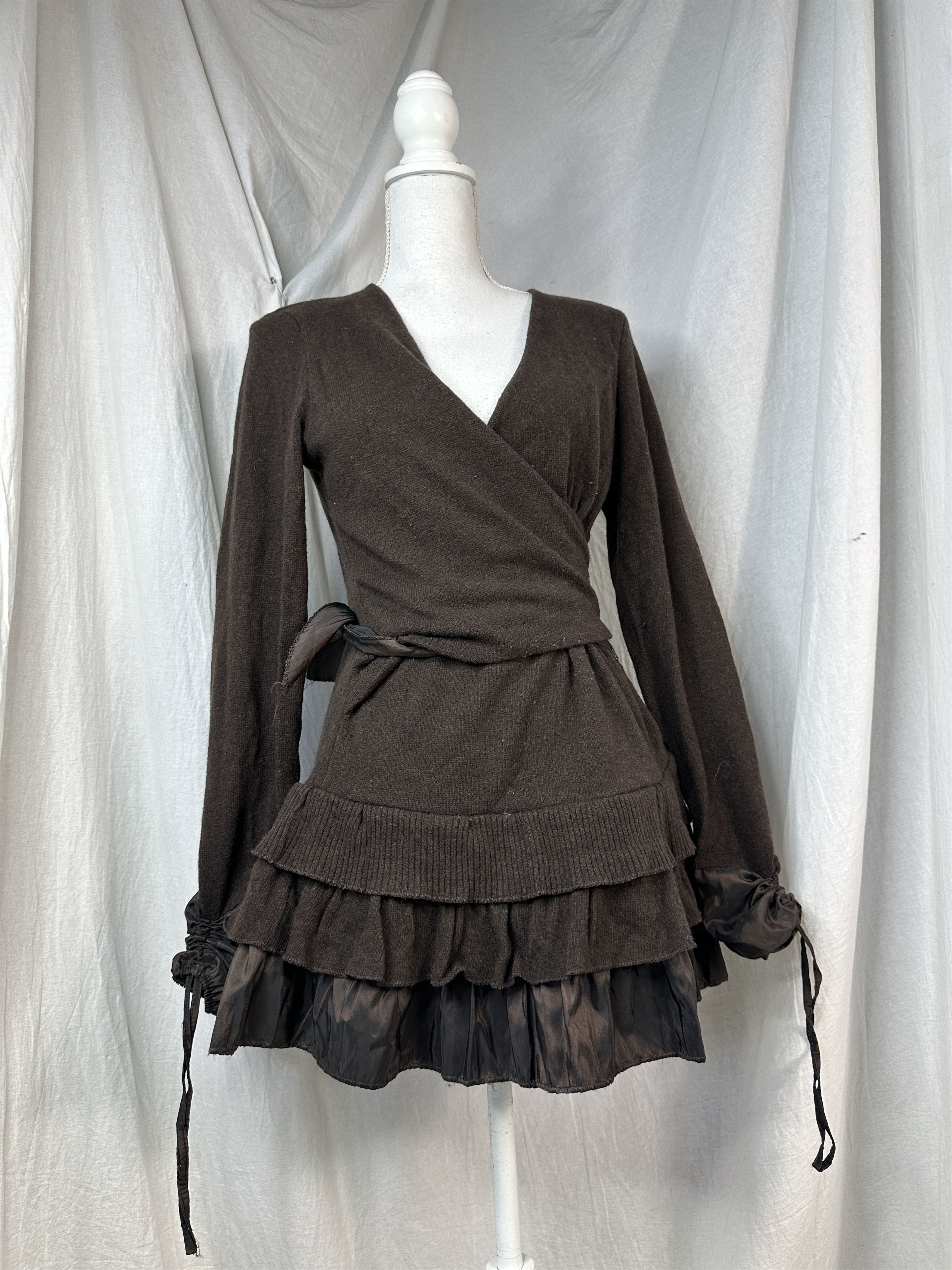 Vintage Y2K Avant Garde Wrapped Mohair & Nylon Sweater/Dress