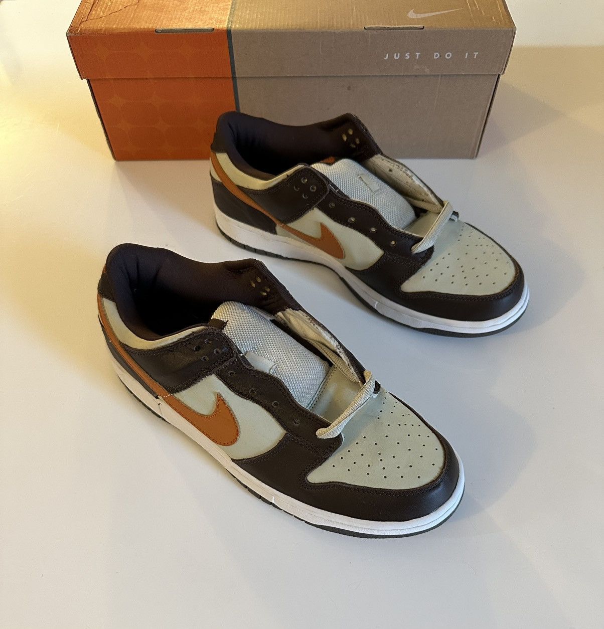 Nike × Vintage Nike Dunk Low Pro B ‘Light Stone Mesa Orange’ Size US 10.5 / EU 43-44 - 3 Thumbnail
