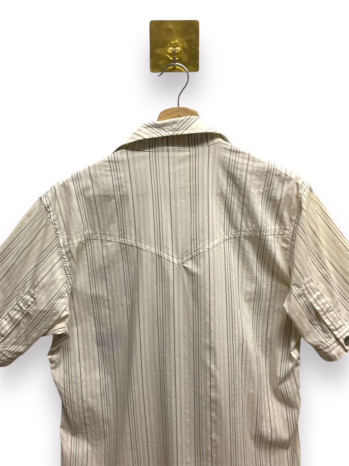 Japanese Brand Vintage PPFM Japanese Brand Stripe Zip-Up Short Sleeve Shirt Size US M / EU 48-50 / 2 - 7 Thumbnail