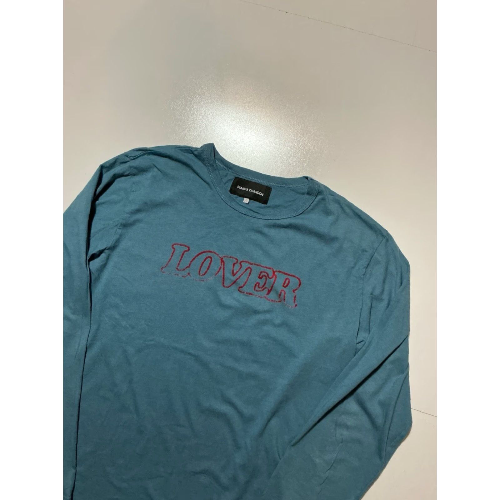 BIANCA CHANDON Bianca Chandon Lover Long Sleeve Creek Riverside Blue Graphic Crewneck T-Shirt Sz.L Unisex Adults Shirt Men Women Size US L / EU 52-54 / 3 - 3 Thumbnail