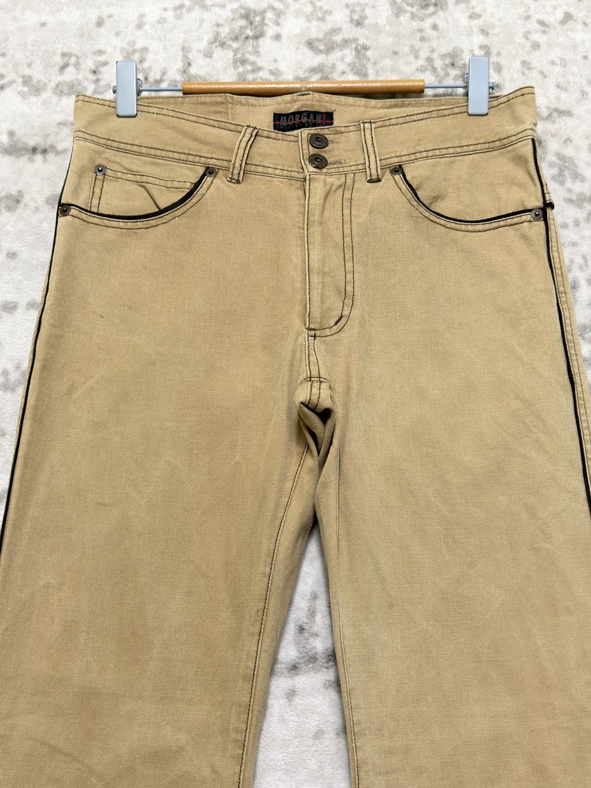 Morgan Homme Morgan Homme Flare Beige Side Stripe Vintage Slim Bootcut Size US 30 / EU 46 - 3 Thumbnail