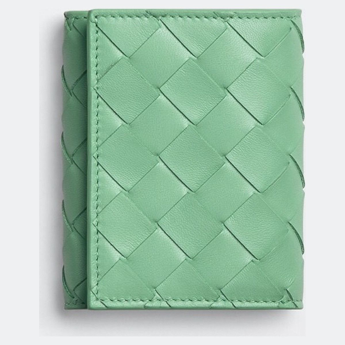 Bottega Veneta o1n1vont1124 Size: OS / Tri-Fold Flap Wallet in Mint Blue Size ONE SIZE - 1 Thumbnail