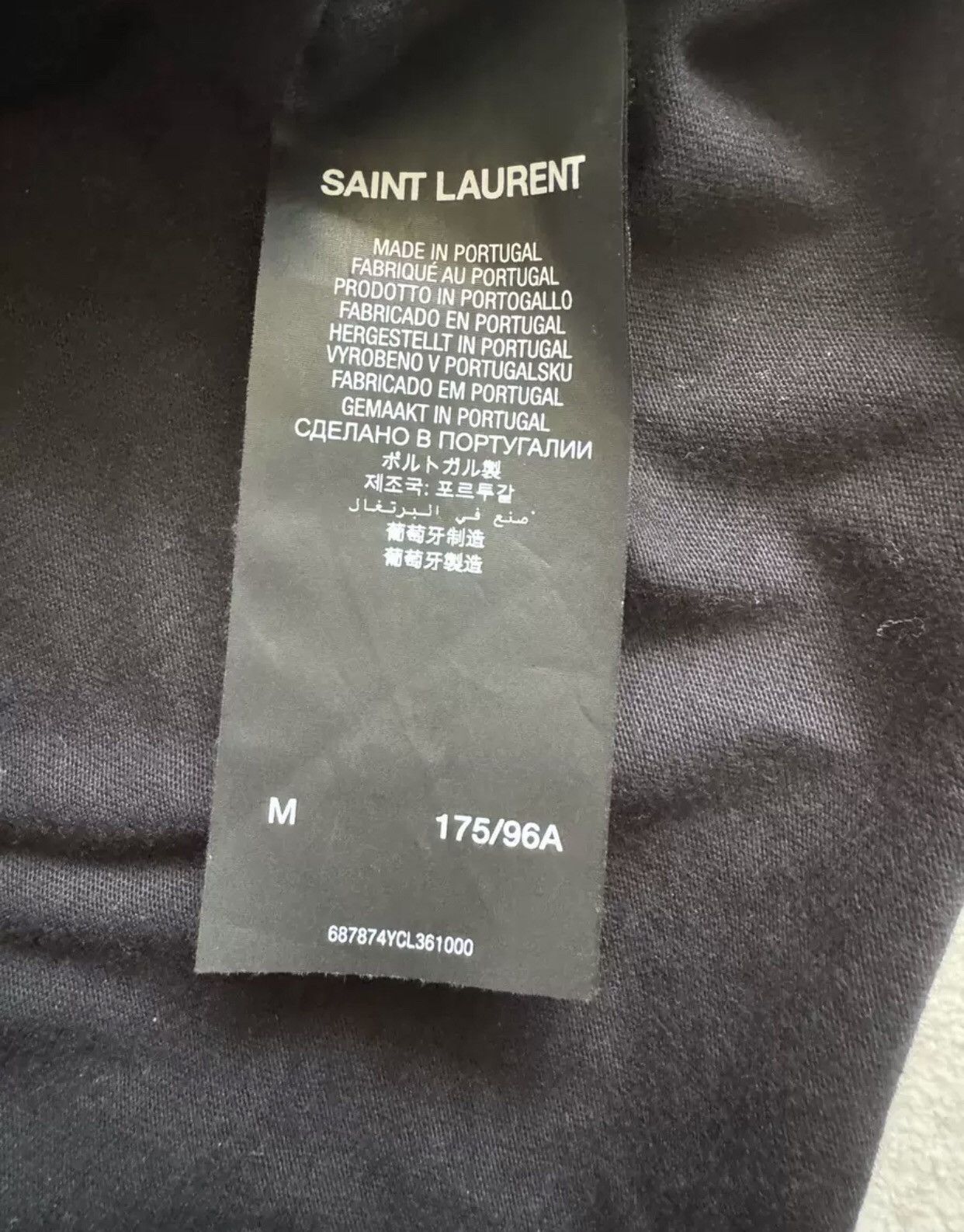 Saint Laurent Paris × Yves Saint Laurent Saint Laurent Back Letter T-shirt2412-Nextarrow Size US M / EU 48-50 / 2 - 4 Thumbnail