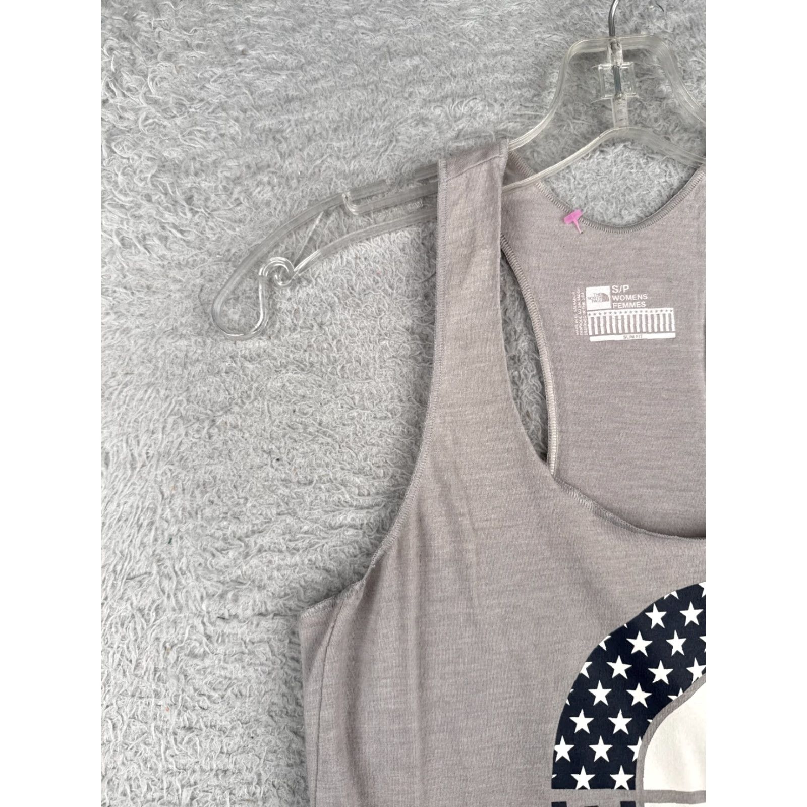 The North Face The North Face Shirt Women Small Gray Tank Sleeveless Scoop American Flag USA Size S / US 4 / IT 40 - 3 Thumbnail