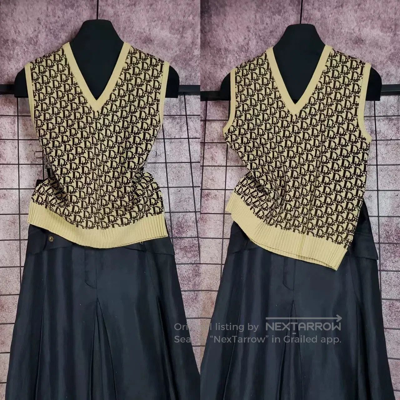 Dior dior vintage wool vest with iconic design. Size US S / EU 44-46 / 1 - 1 Thumbnail