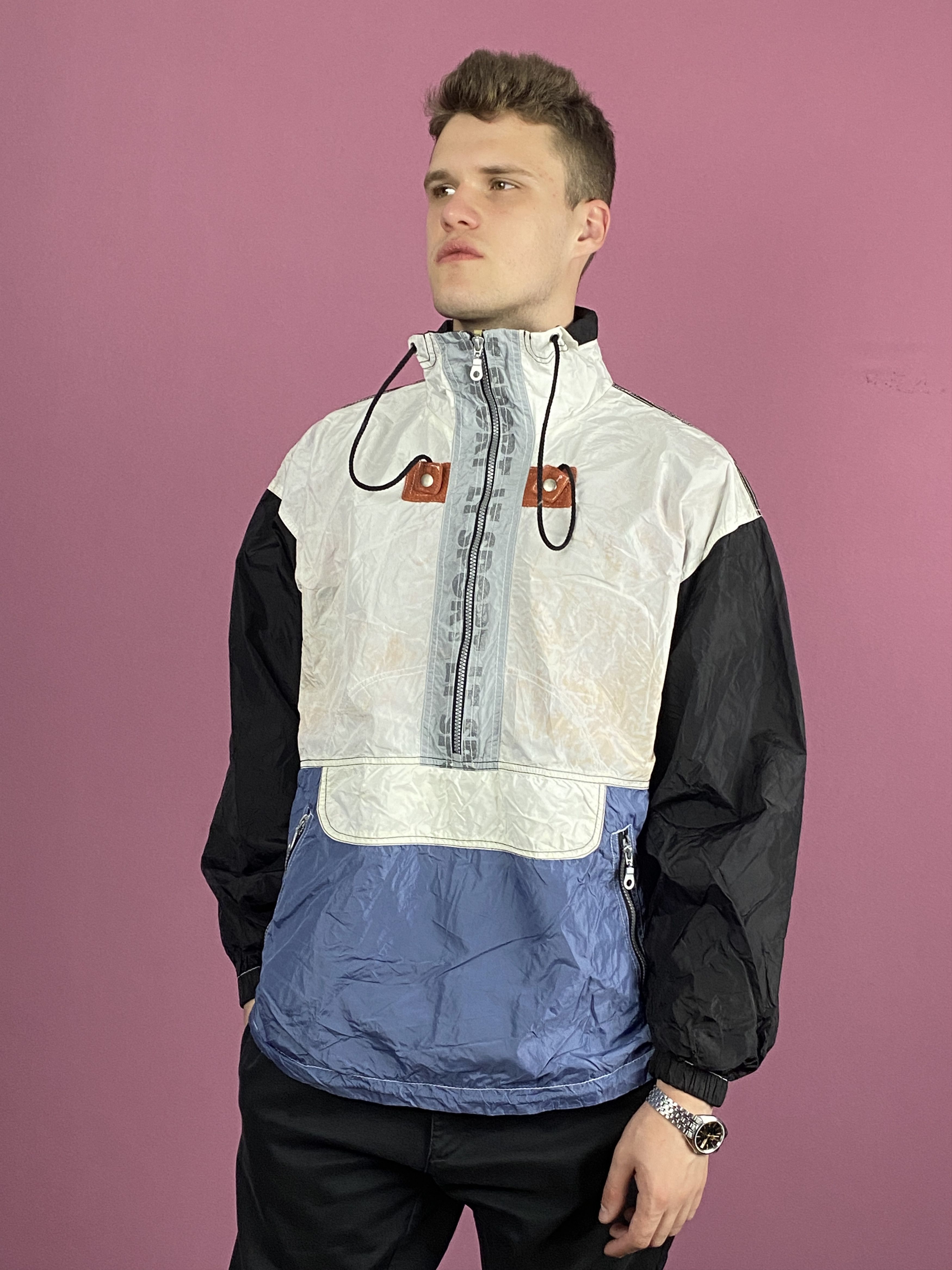 Vintage 90s Vintage Men's Half Zip Windbreaker - L Size US L / EU 52-54 / 3 - 2 Thumbnail