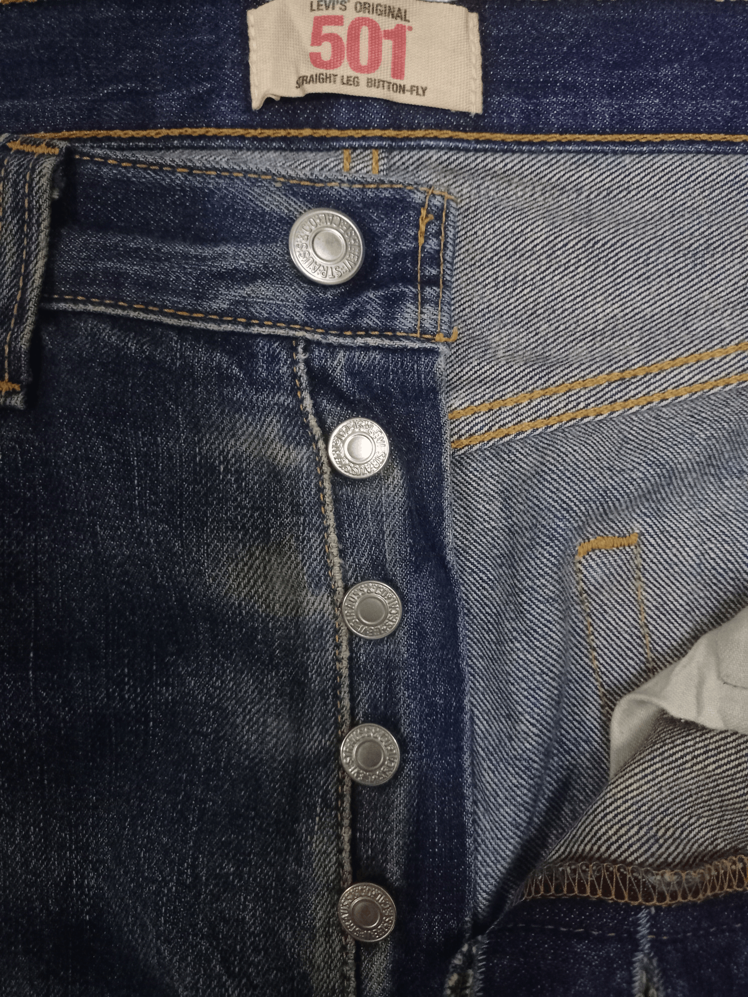 Levi's × Levi's Vintage Clothing Vintage 90s Levis 501 Blue Wash Distressed Baggy Jeans 34x30 Size US 34 / EU 50 - 3 Thumbnail