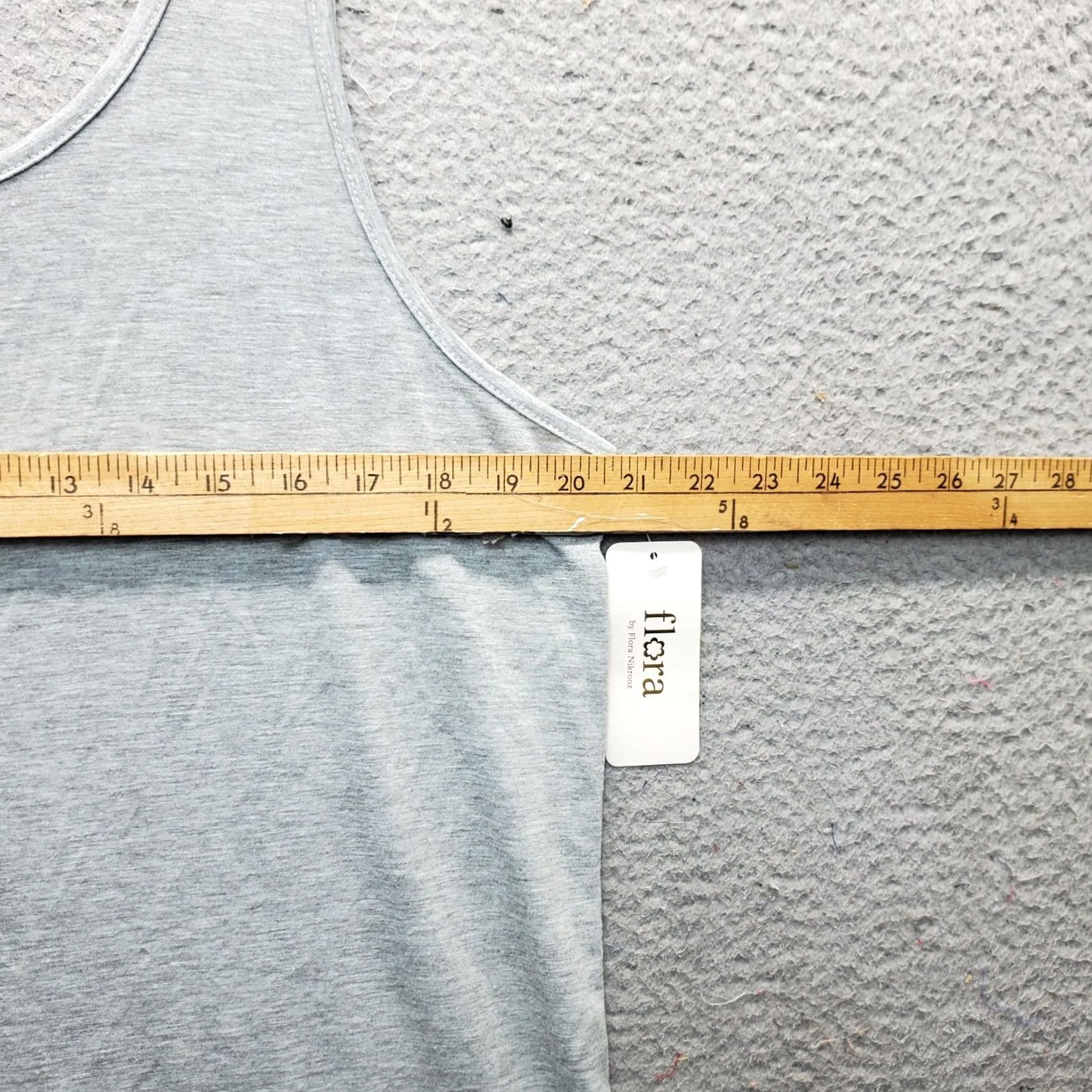 Vintage Flora Nikrooz Tank Top Womens XL Gray Wide Strap Round Neck Workout Pullover Tank (Womens XL, Gray, Sleeveless) Size XL / US 12-14 / IT 48-50 - 4 Thumbnail