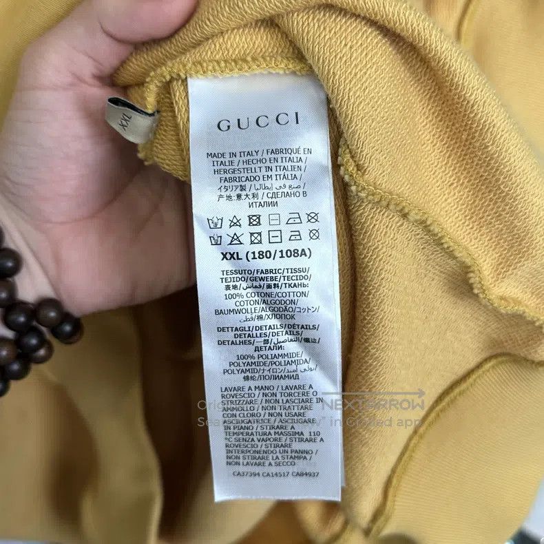 Gucci Gucci Yellow hooded zippered sweatshirt jacket Size US XXL / EU 58 / 5 - 4 Thumbnail