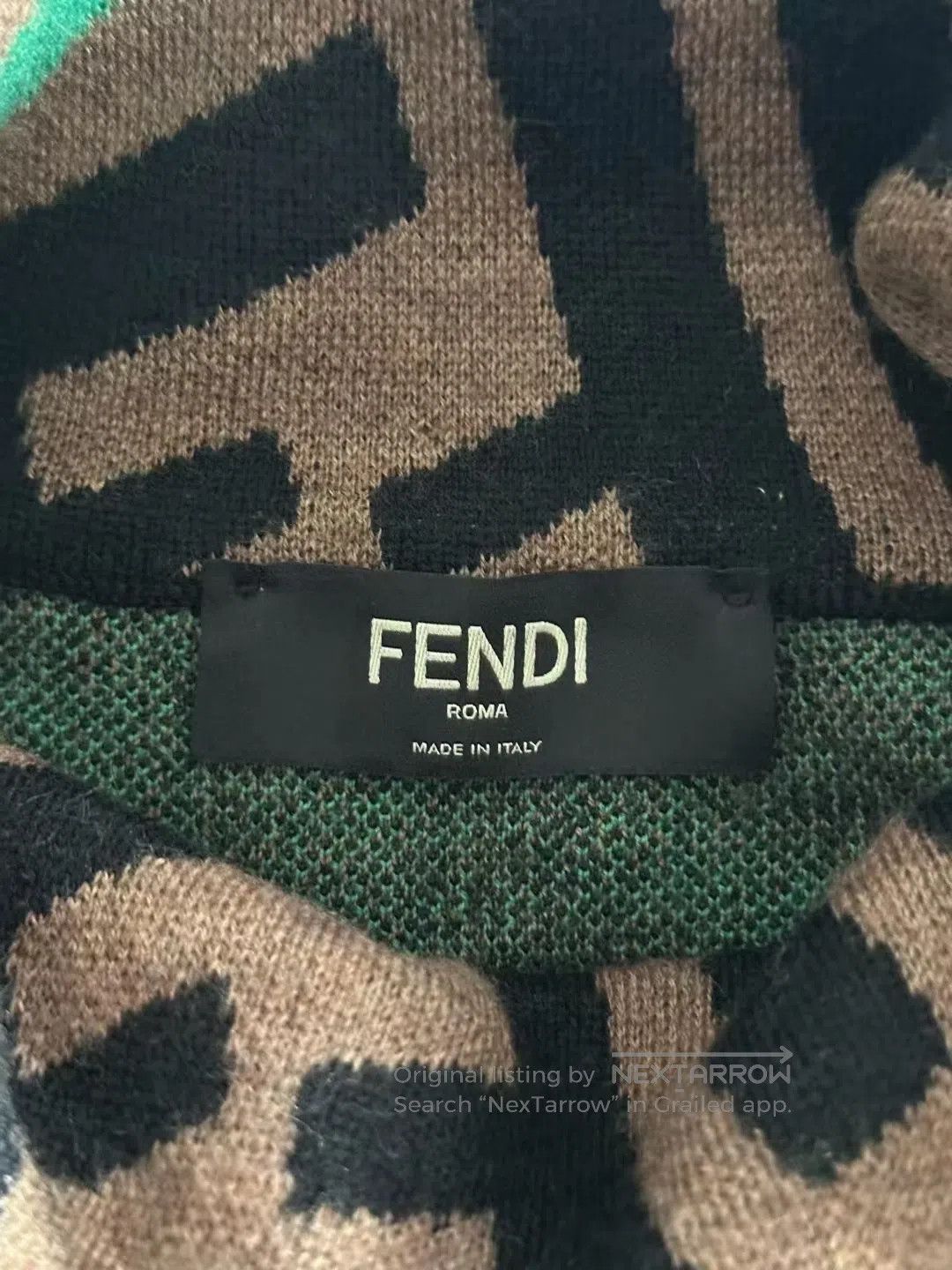 Fendi FENDI Turtleneck sweater with all-over print| Size US L / EU 52-54 / 3 - 3 Thumbnail