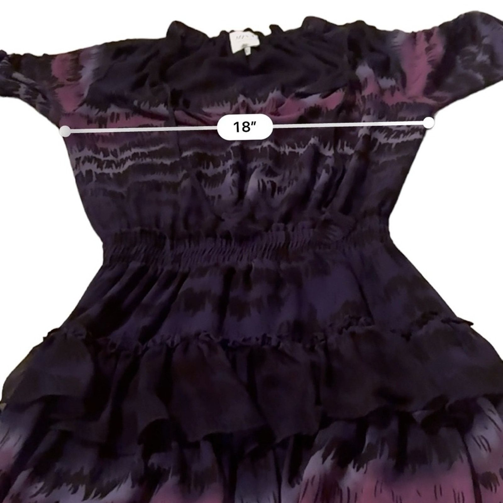 MISA Los Angeles Misa Los Angeles Becca Purple Tie Dye Tassel Tie Mini Dress Size XS / US 0-2 / IT 36-38 - 14 Thumbnail