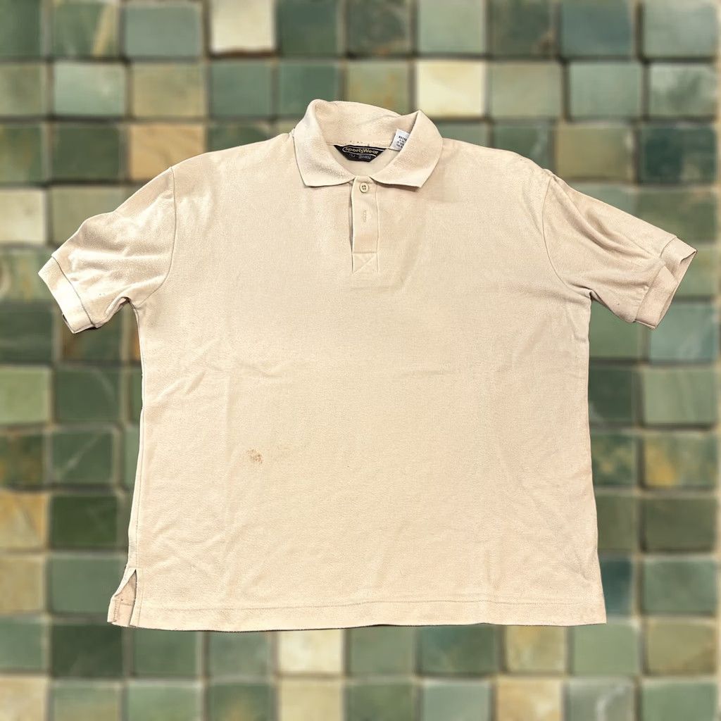 Sears VINTAGE Sears Sportswear Polo Shirt Large Beige 70s Size US L / EU 52-54 / 3 - 1 Thumbnail