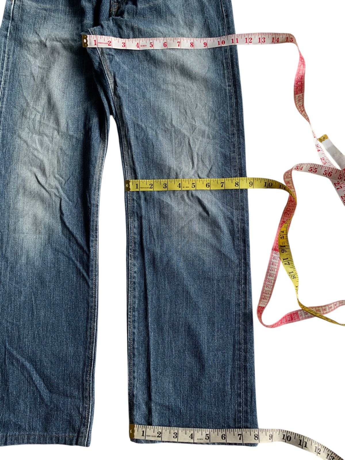 Kapital EDWIN 505ZX SELVEDGE FADED&RUSTY DISTRESSED DENIM Size US 28 / EU 44 - 15 Thumbnail