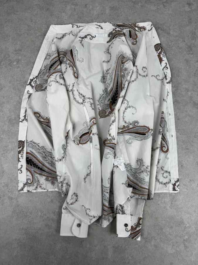 Prada 2000s Prada White Paisley Pattern Light Shirt Size US M / EU 48-50 / 2 - 7 Thumbnail