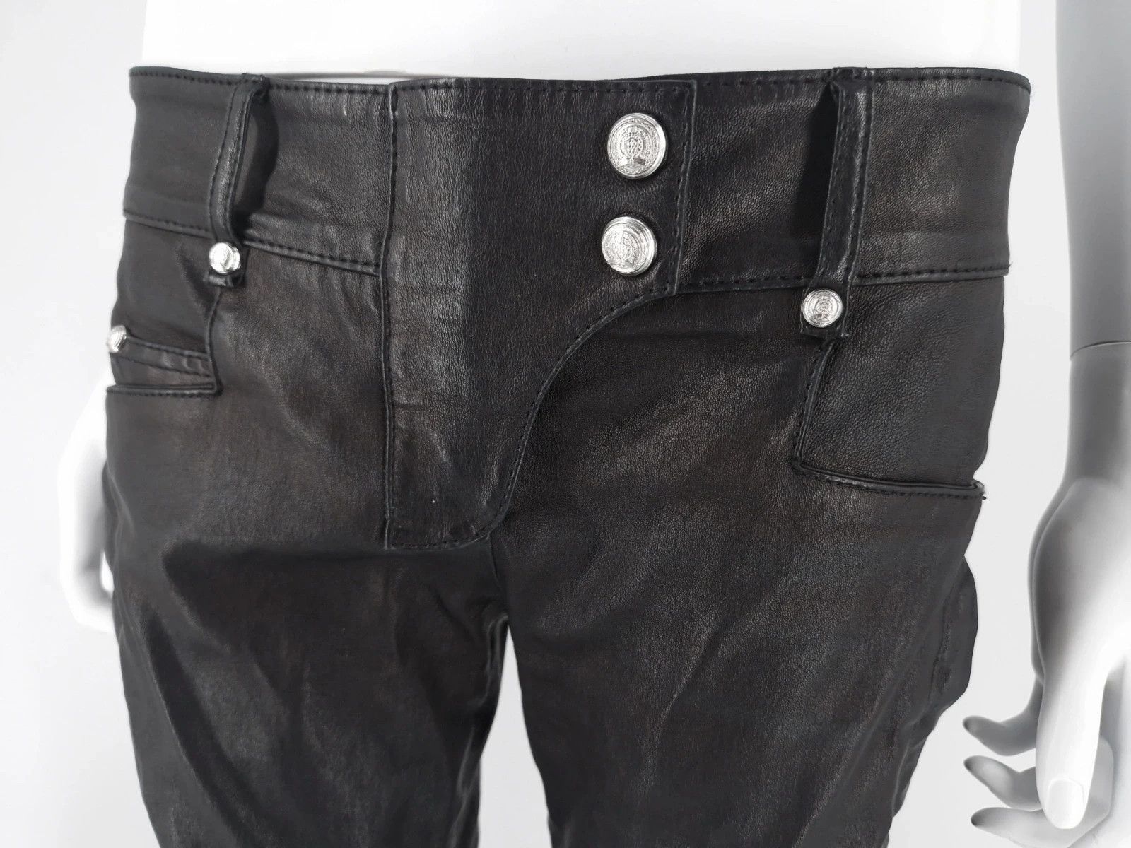 Balmain Balmain Leather Biker Pants Size 27" / US 4 / IT 40 - 9 Thumbnail