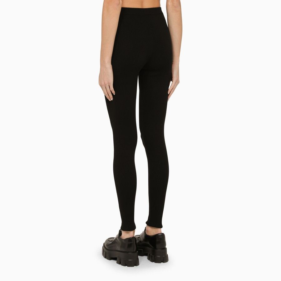 Prada o1d2blof0924 Logo Leggings in Black Size 26" / US 2 / IT 38 - 4 Thumbnail