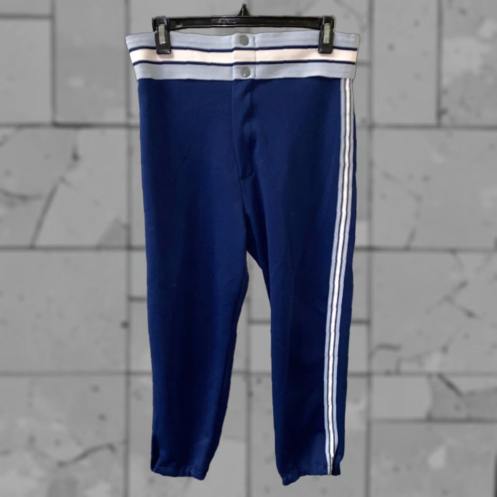 Vintage Vtg Bike Navy Blue/Gray Zip Fly Athletic Pants Size M(30 X 23) 30 X 23 Navy Blue Gray Zip Fly Athletic Pants Size M Bike Vtg Size US 30 / EU 46 - 1 Thumbnail