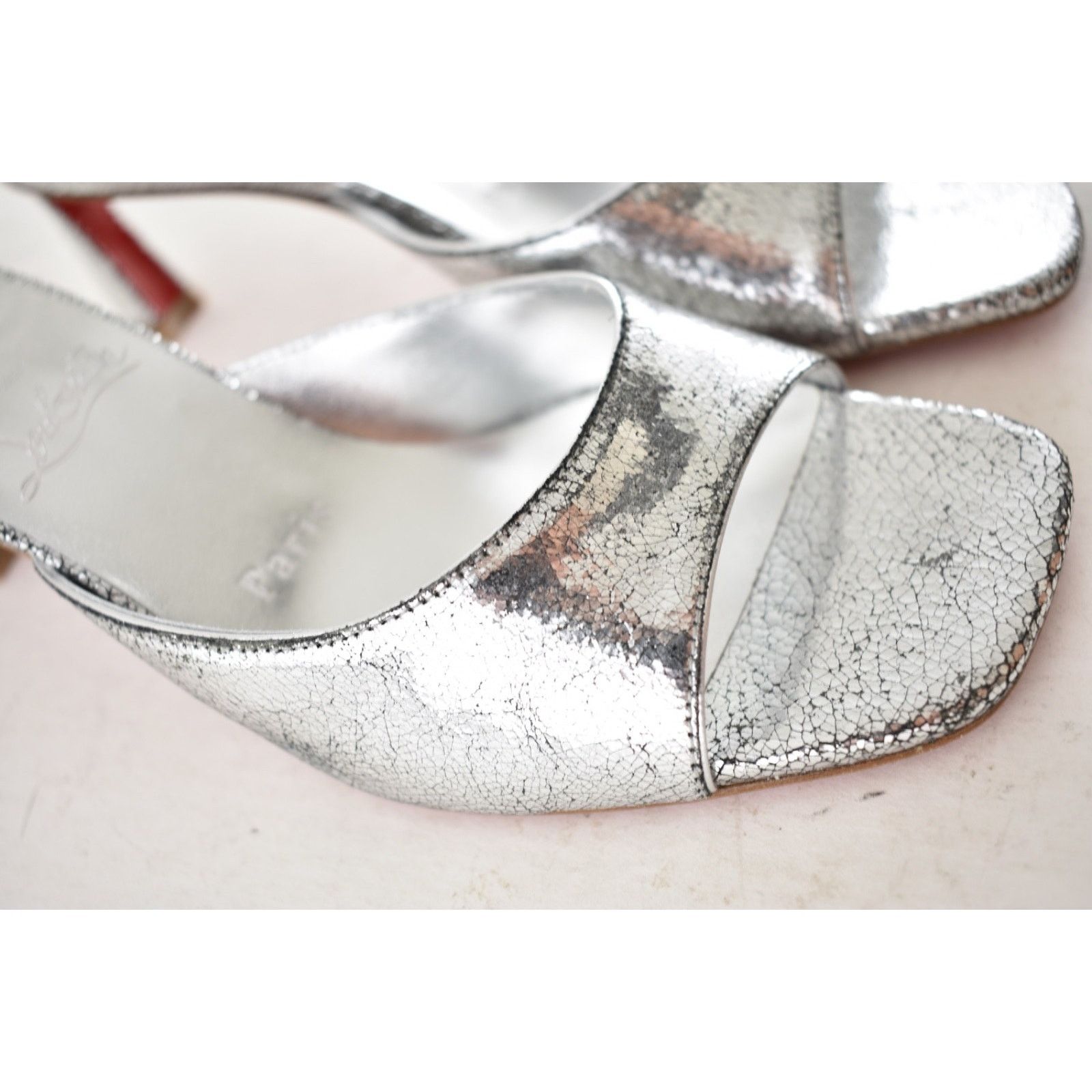 Christian Louboutin Christian Louboutin Condora Mule 55 Silver Backless Sandal Size US 10 / IT 40 - 7 Thumbnail