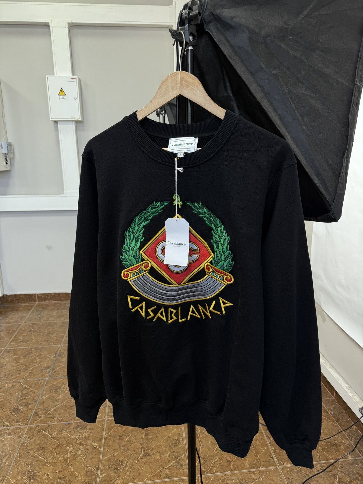 Casablanca ❗️NEW 🇫🇷 Casablanca Tennis Club Embroidered Crest Sweatshirt Size US L / EU 52-54 / 3 - 1 Thumbnail