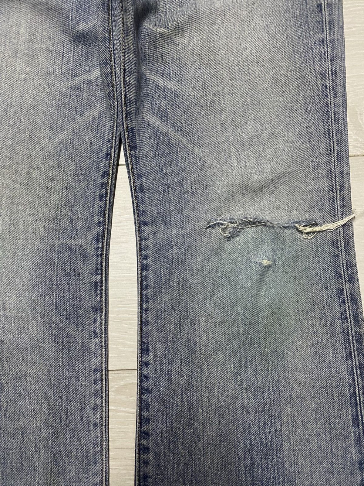 Edwin Excluxive Vintage Edwin Washed Distressed Flare Jeans Size US 33 - 8 Thumbnail