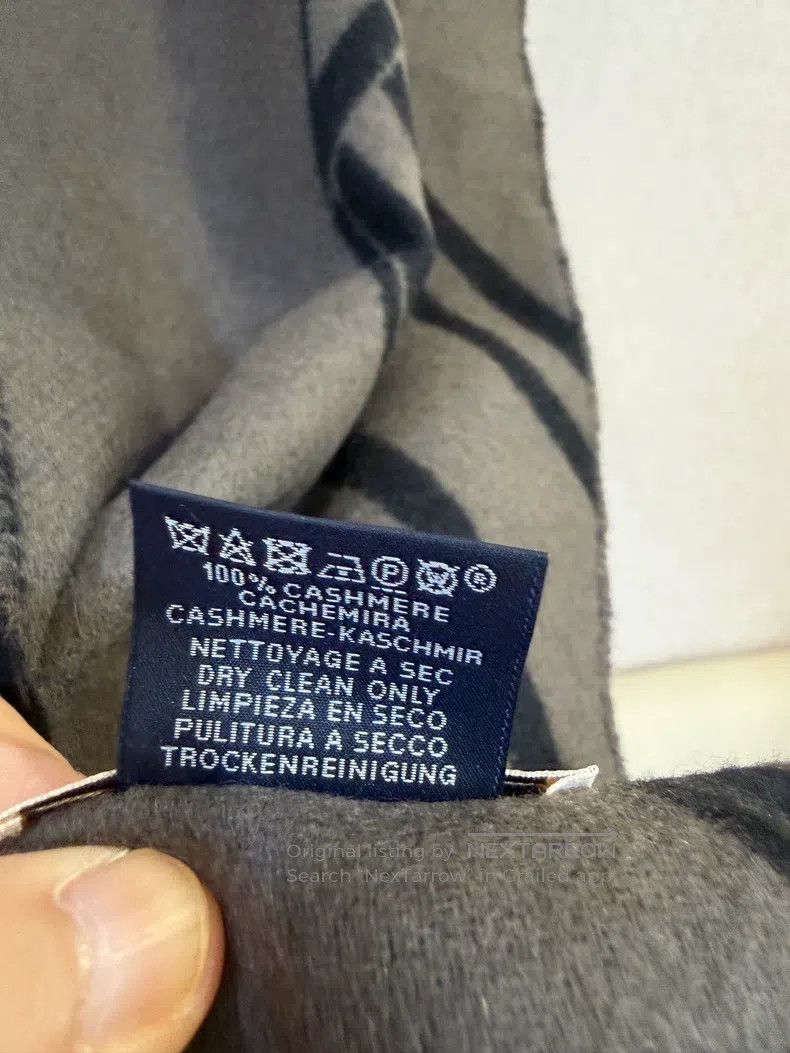 Hermes Hermes “Twisted Saddle Strap” Black and Khaki Cashmere Sca Size ONE SIZE - 4 Thumbnail