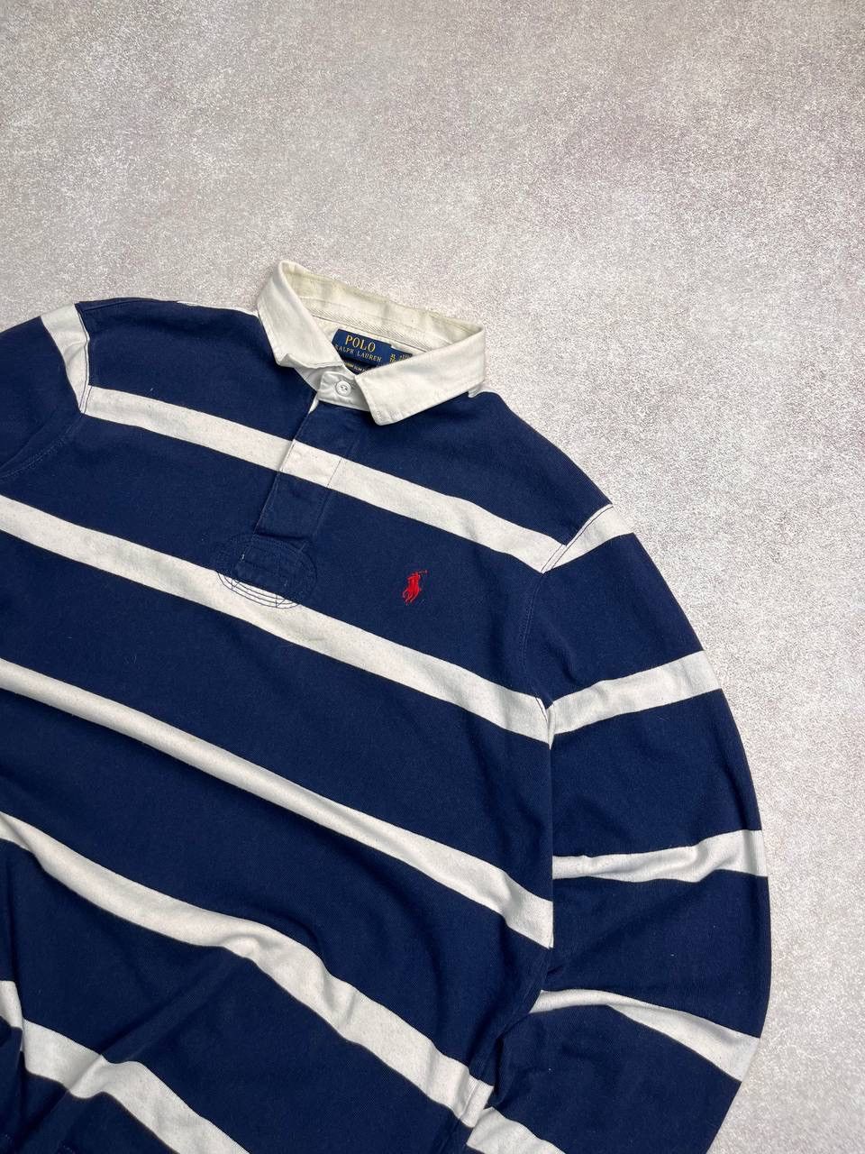 Polo Ralph Lauren × Vintage Vintage Polo Ralph Lauren Striped Rugby Shirt Y2K XL Size US XL / EU 56 / 4 - 2 Thumbnail
