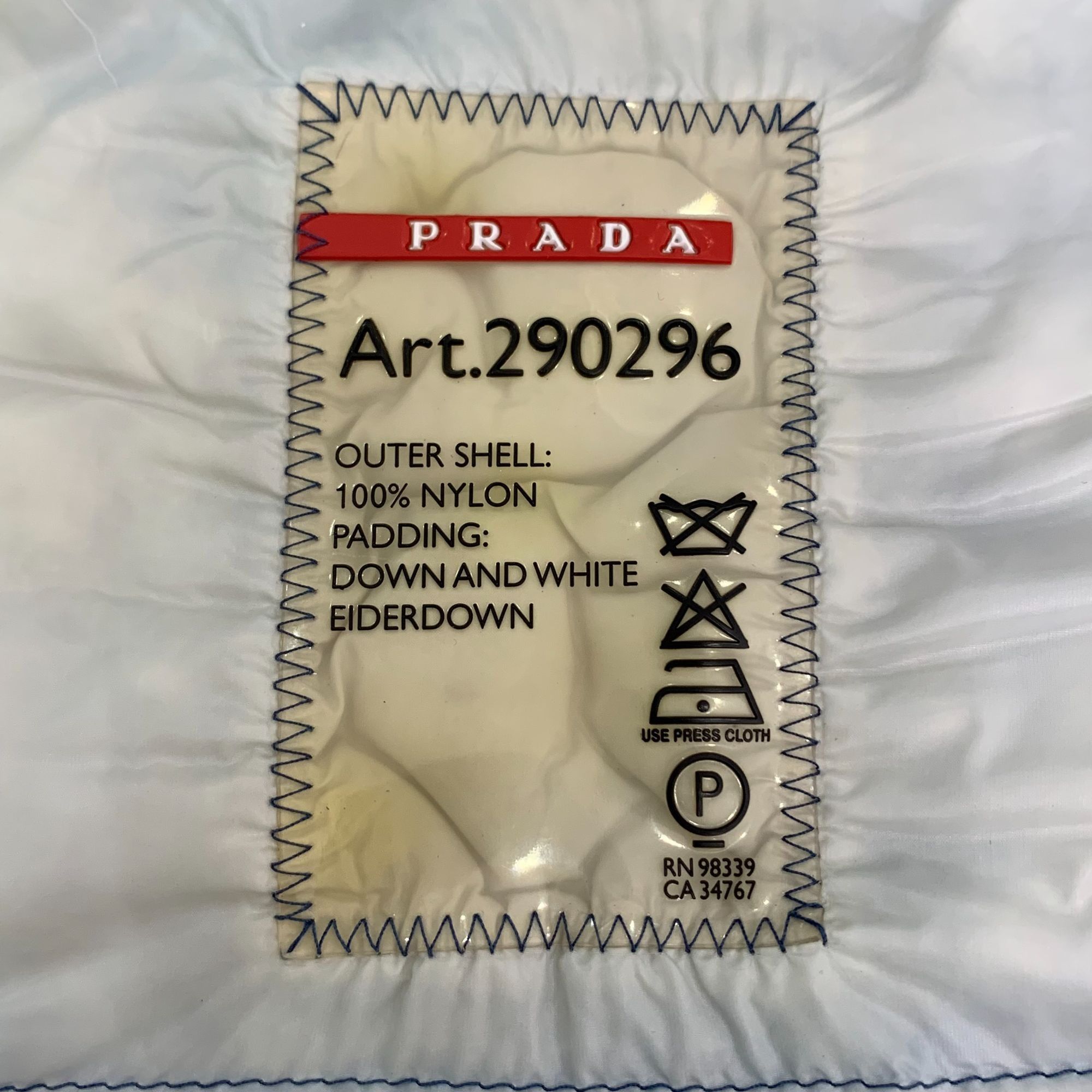 Prada Prada Womens Blue Stand-Up Collar Down Jacket Size 38 S Size XS / US 0-2 / IT 36-38 - 10 Thumbnail