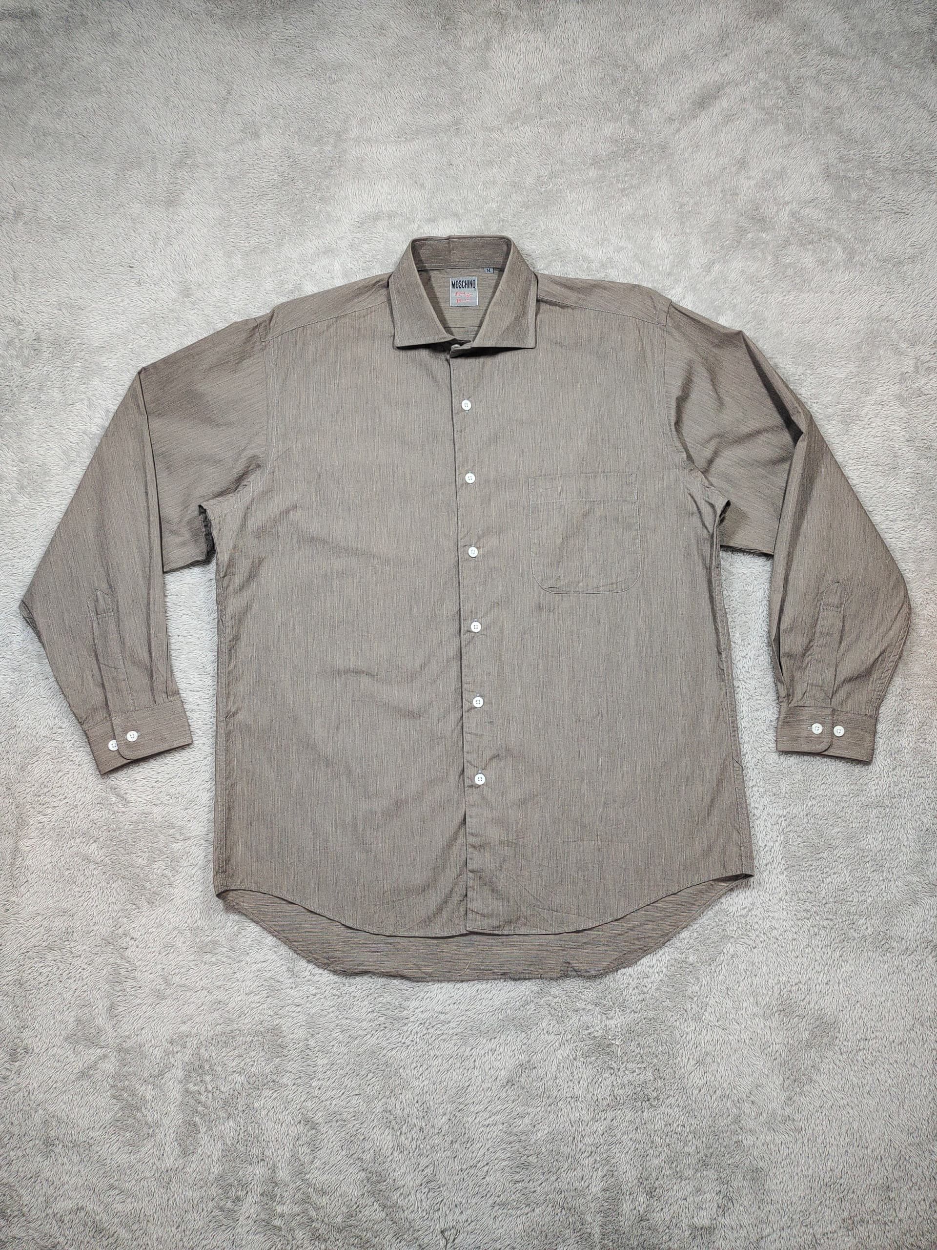 Moschino VINTAGE MOSCHINO GRAY BUTTON UP LONG SLEEVE SHIRT Size US M / EU 48-50 / 2 - 1 Thumbnail