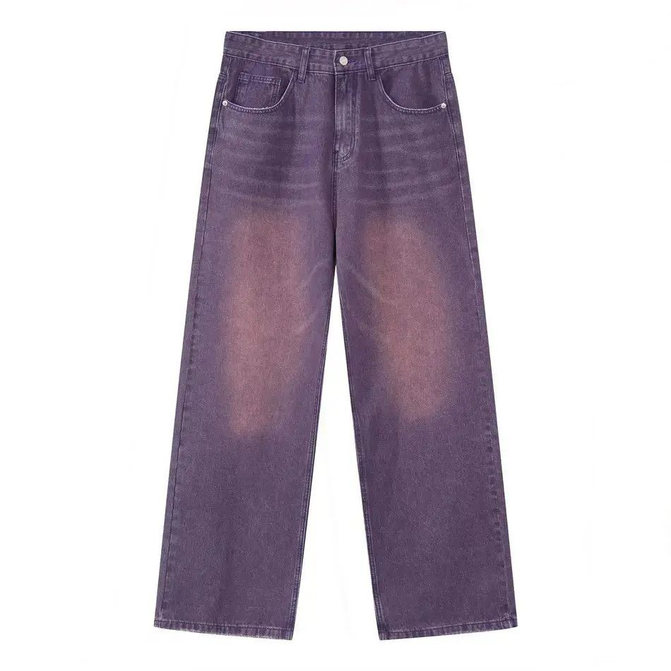 Japanese Brand Vintage Purple Streetwear Baggy Jeans Size US 32 / EU 48 - 6 Thumbnail