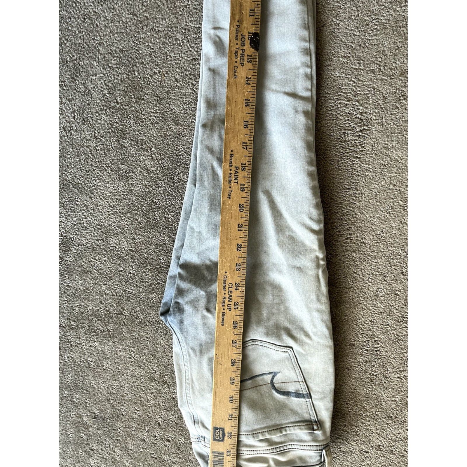 American Eagle Outfitters American Eagle Blue Super Stretch X4 Hi-Rise Jegging Pants 0 Wash Distress Women Jeans Size 25" / US 0 / IT 36 - 8 Thumbnail