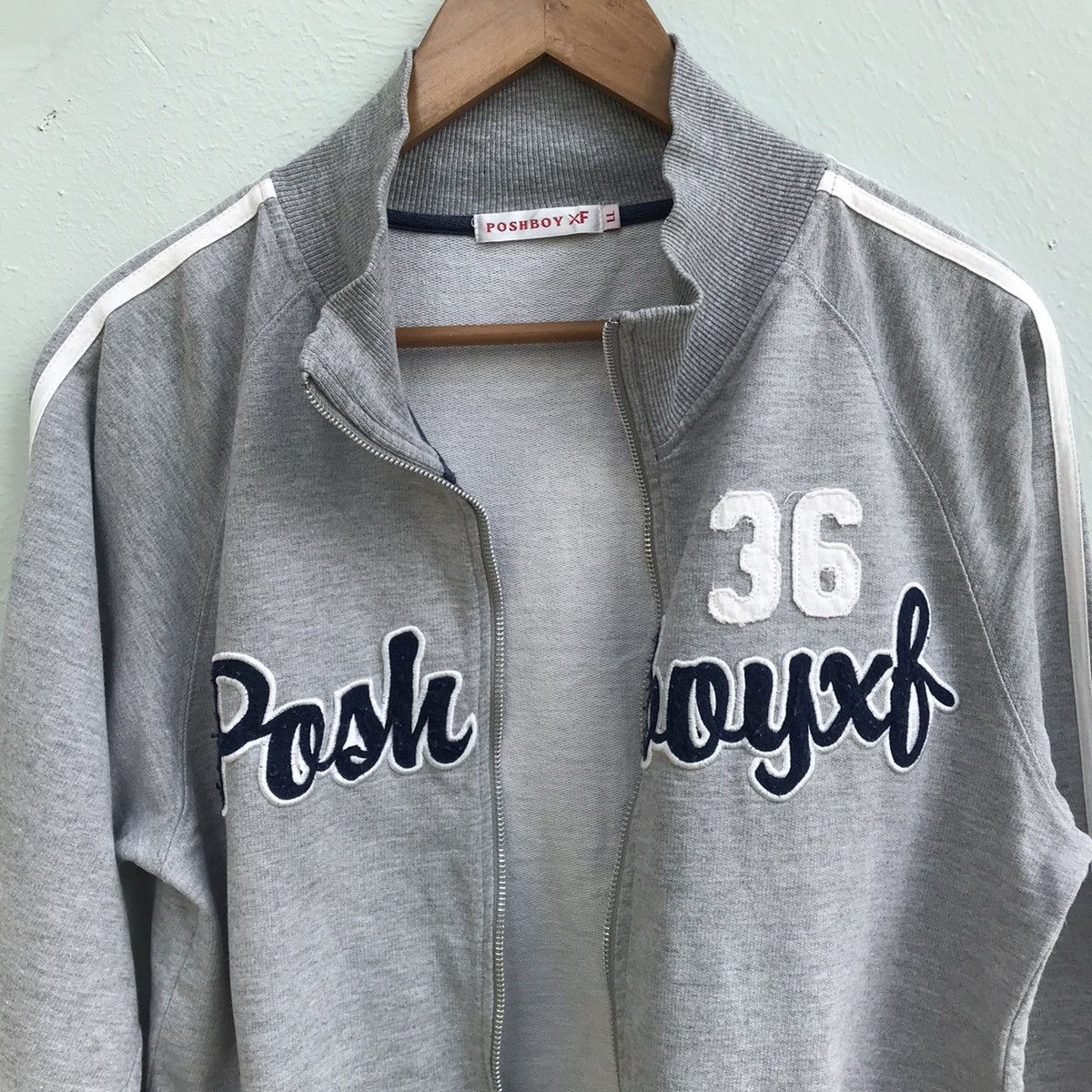 Japanese Brand Poshboy Spell Out Bold Sweater Zip Up Size US S / EU 44-46 / 1 - 6 Thumbnail