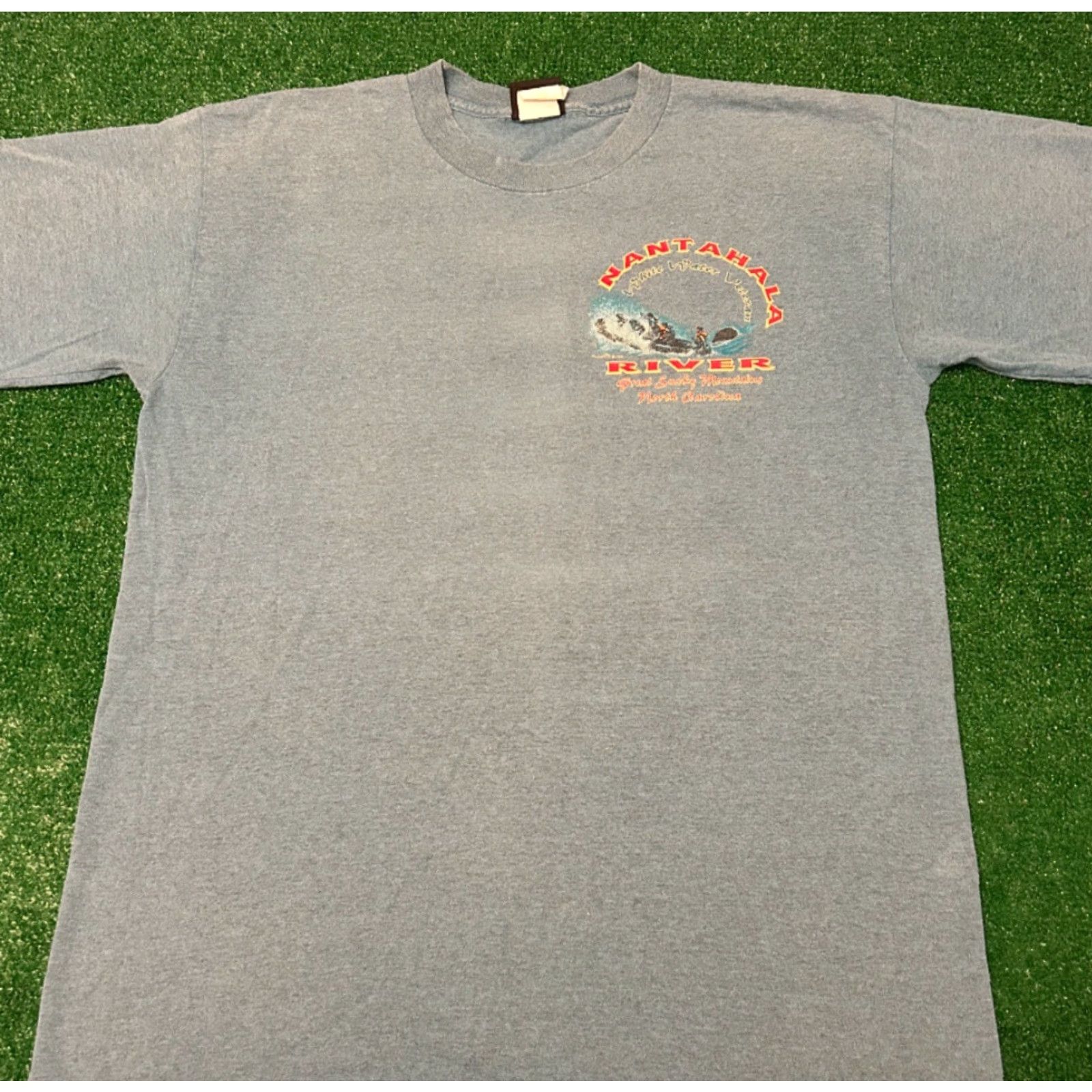 Vintage VINTAGE 90s NORTH CAROLINA SMOKEY MOUNTAINS NANTAHALA RIVER RAFTING VTG SHIRT L Shirt Mens Blue 90s Outdoor Size US L / EU 52-54 / 3 - 2 Thumbnail