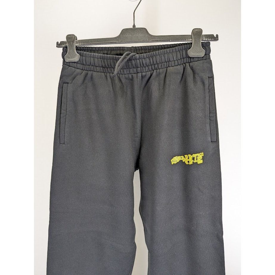 Off-White o1rshd1 Crystal Wiz Slim Sweatpant & Jogger in Black/Yellow Size US 30 / EU 46 - 4 Thumbnail