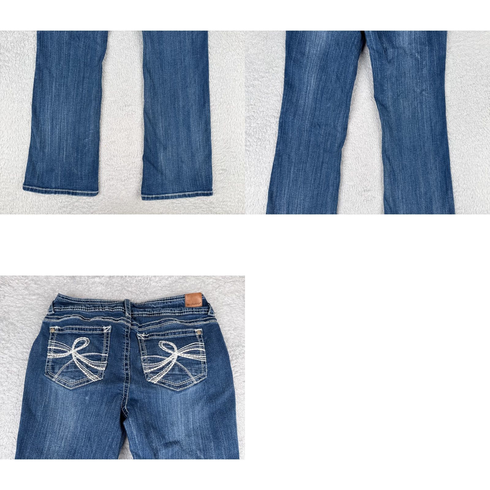 Vintage Wallflower Jeans Juniors 9 Blue Denim Jeans The Luscious Curvy Fit Cotton 28x30 Bootcut Stretch Womens Size 30" / US 8 / IT 44 - 10 Thumbnail