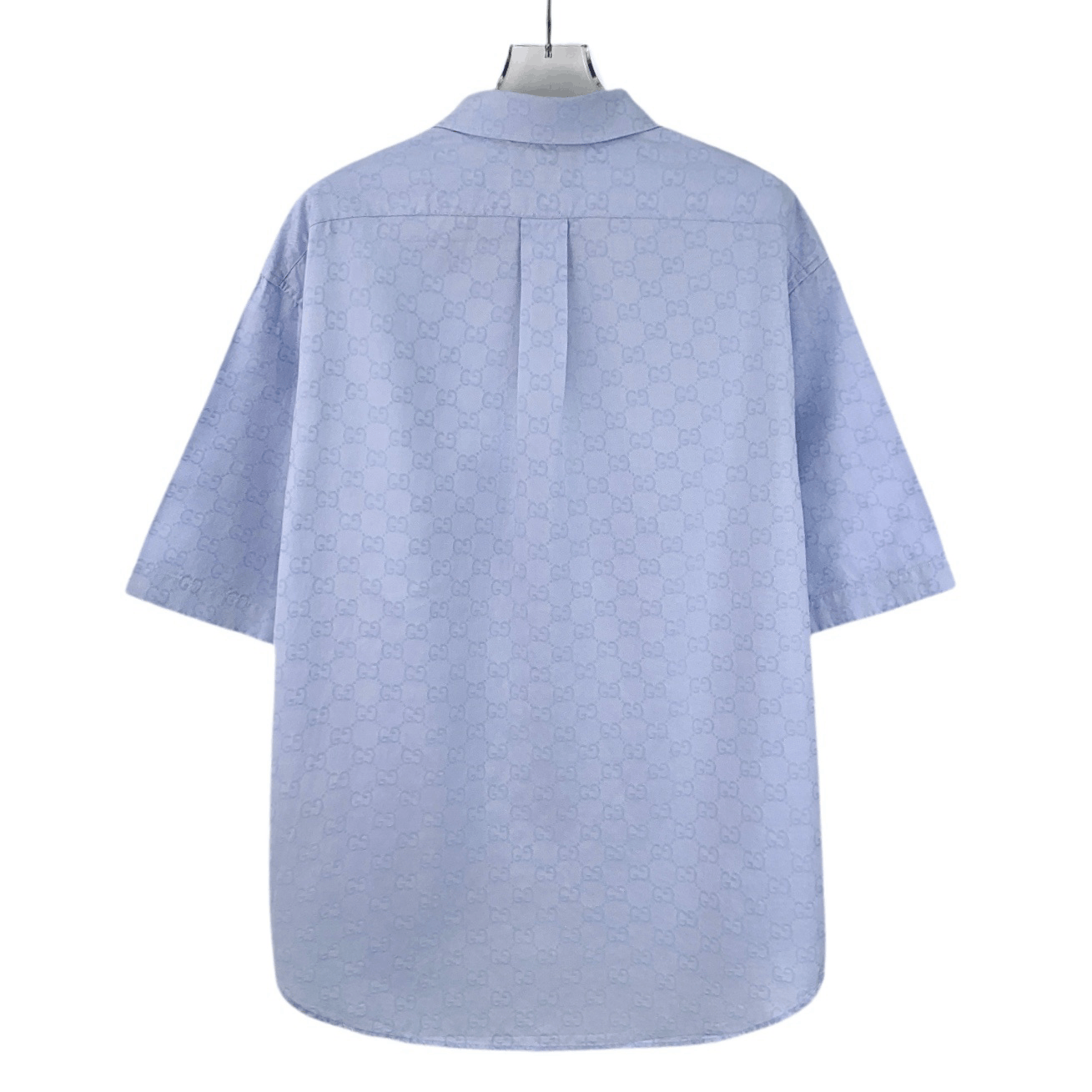 Gucci Gucci Shirt – Light Blue Logo Jacquard Shirt (Size 16) Size XXL / US 16-18 / IT 52-54 - 6 Thumbnail