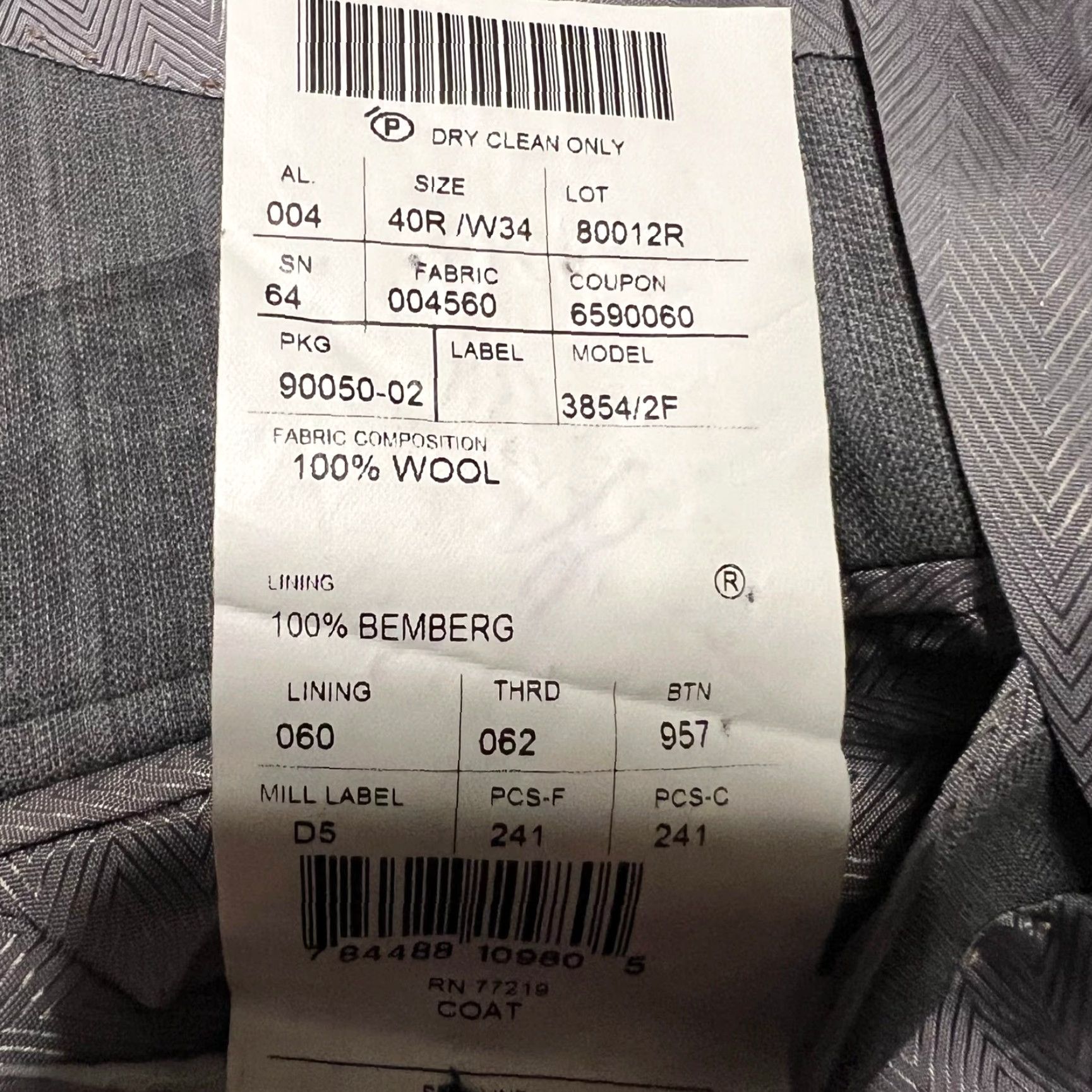 Vintage Lanificio T. G. Di Fabio Blazer Mens 40R Italy Wool Striped Sport Coat Coat Blazer Mens 40R Gray Wool Striped Il lanificio Size 40R - 7 Thumbnail