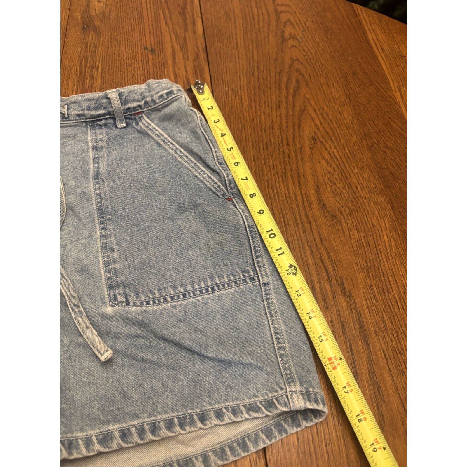 Denime Venezia DENIM JEANS Shorts WOMENS 14 BLUE DENIM Pocket 5-Pocket Design Flat Front Jeans Style Mens Womens Size 36" / US 14 / IT 50 - 4 Thumbnail