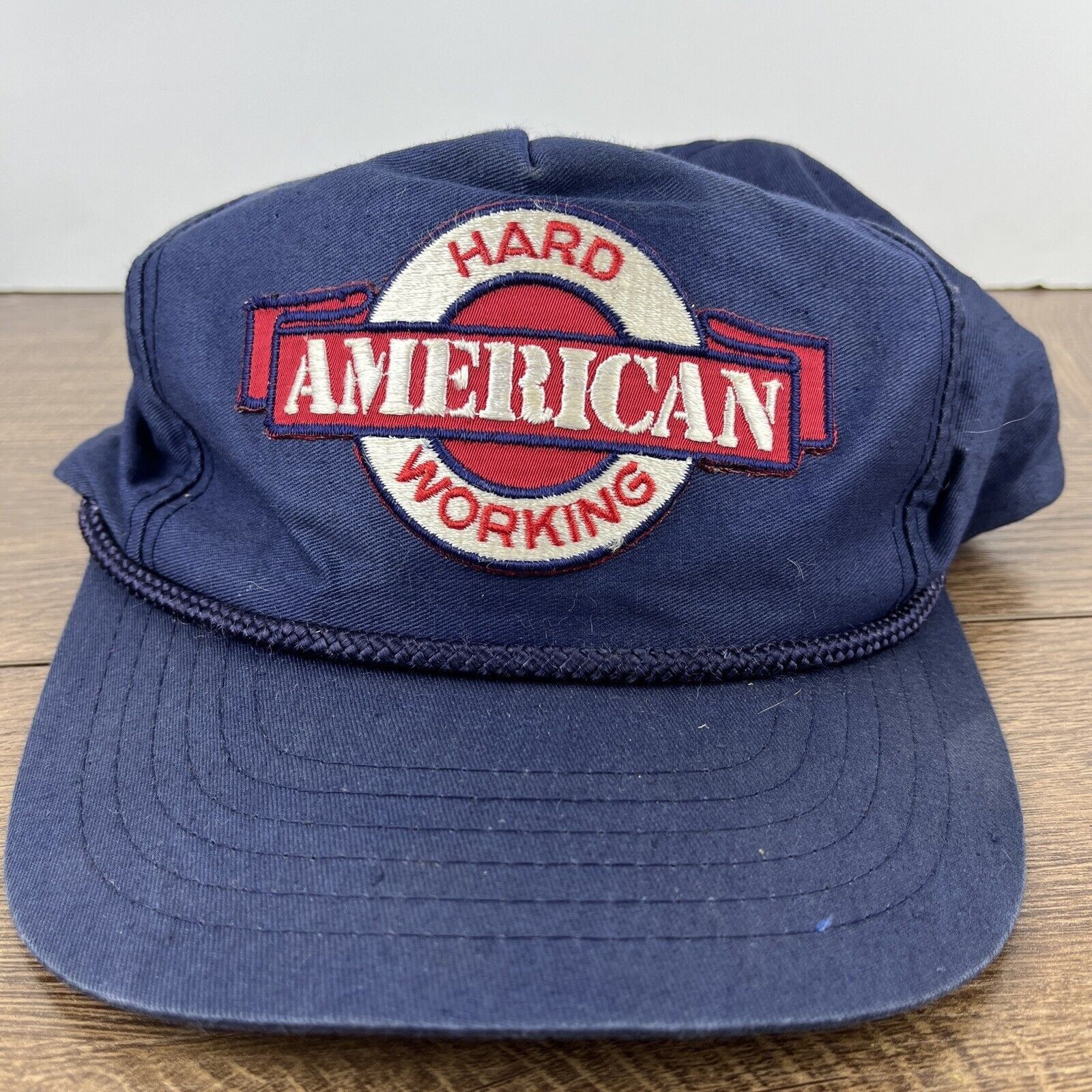 Other Hard Working American Hat Blue Hat Adjustable Adult Size Hat Size ONE SIZE - 2 Thumbnail