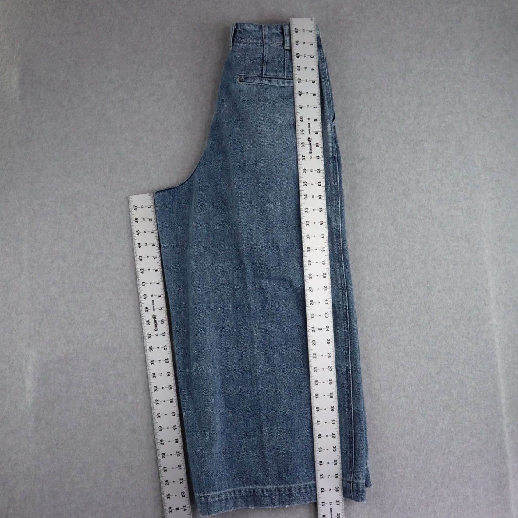 Vintage WE THE FREE Pants Womens Size 30 Denim Track Wide Leg Light Blue 30x25 Size 30" / US 8 / IT 44 - 4 Thumbnail