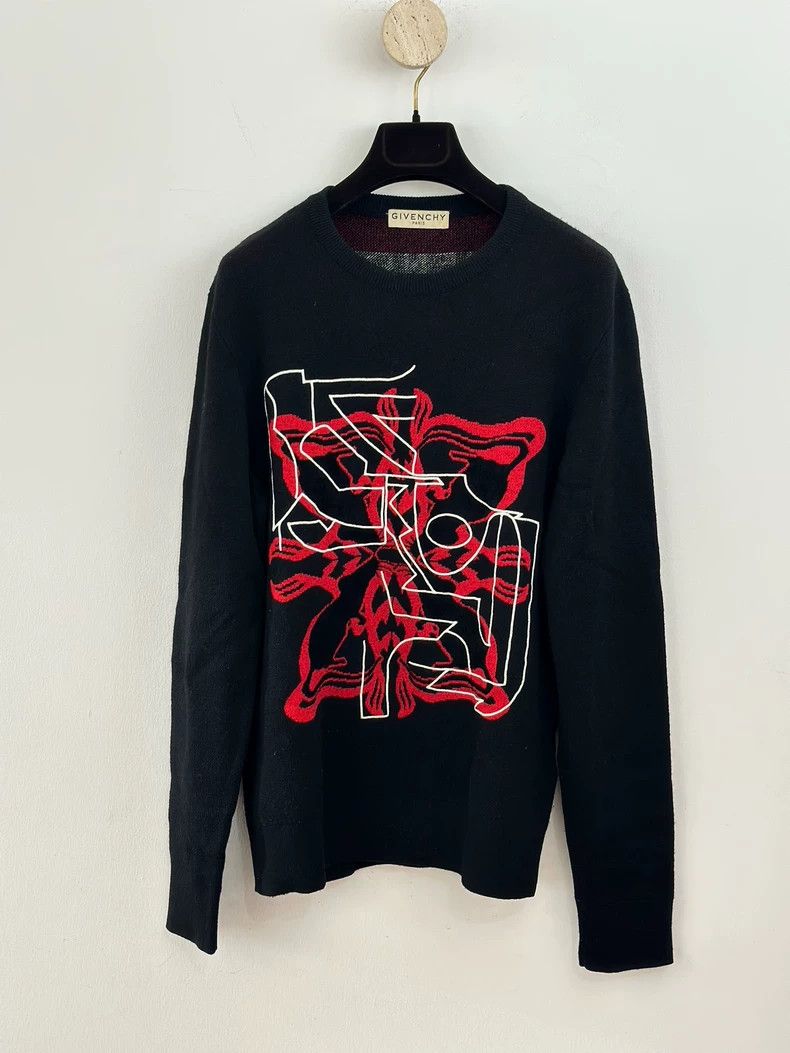 Givenchy Givenchy Black Embroidered Sweater XS - dmc Size US XS / EU 42 / 0 - 1 Thumbnail